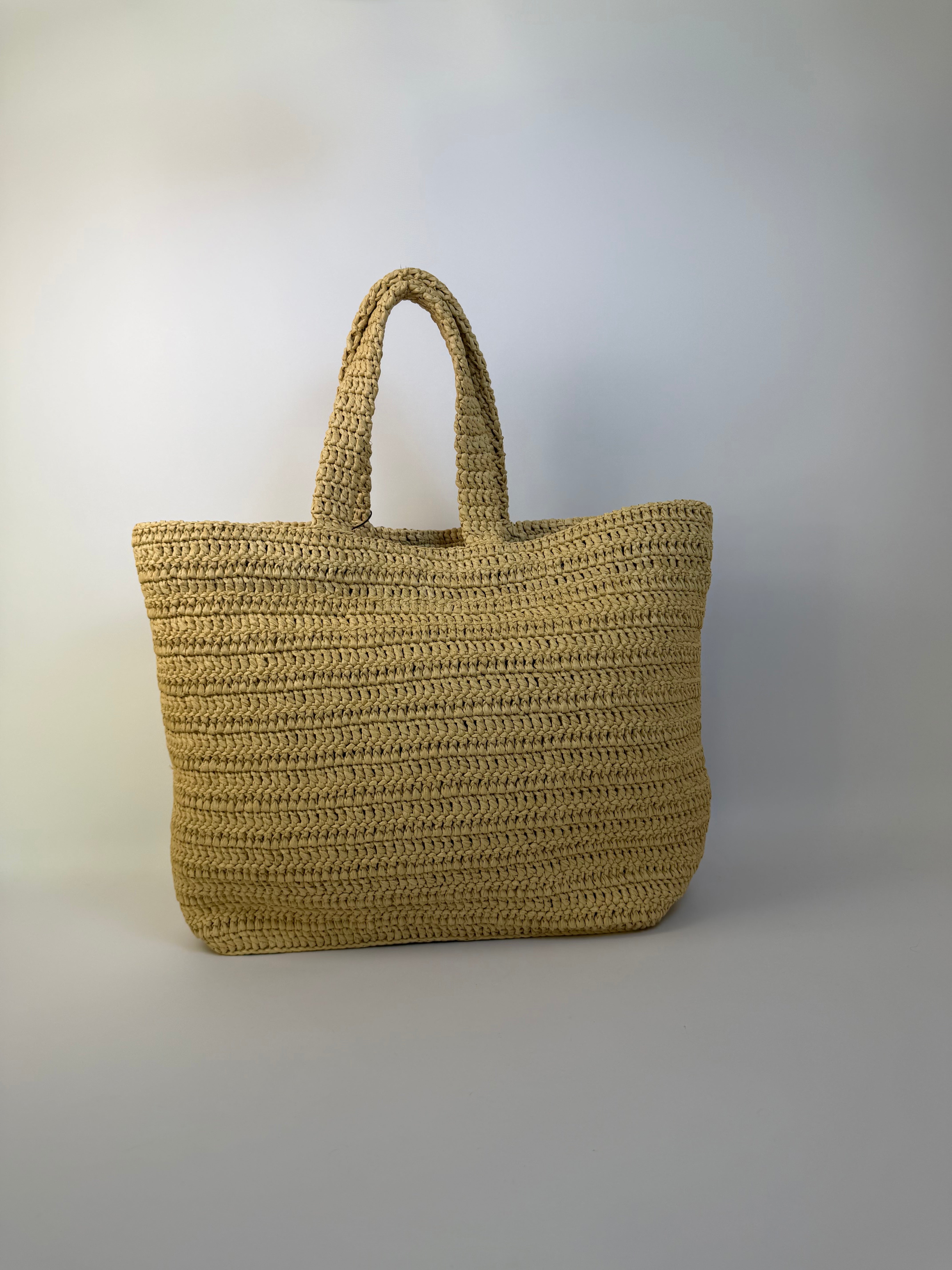 Saint Laurent Rive Gauche Raffia Handbag