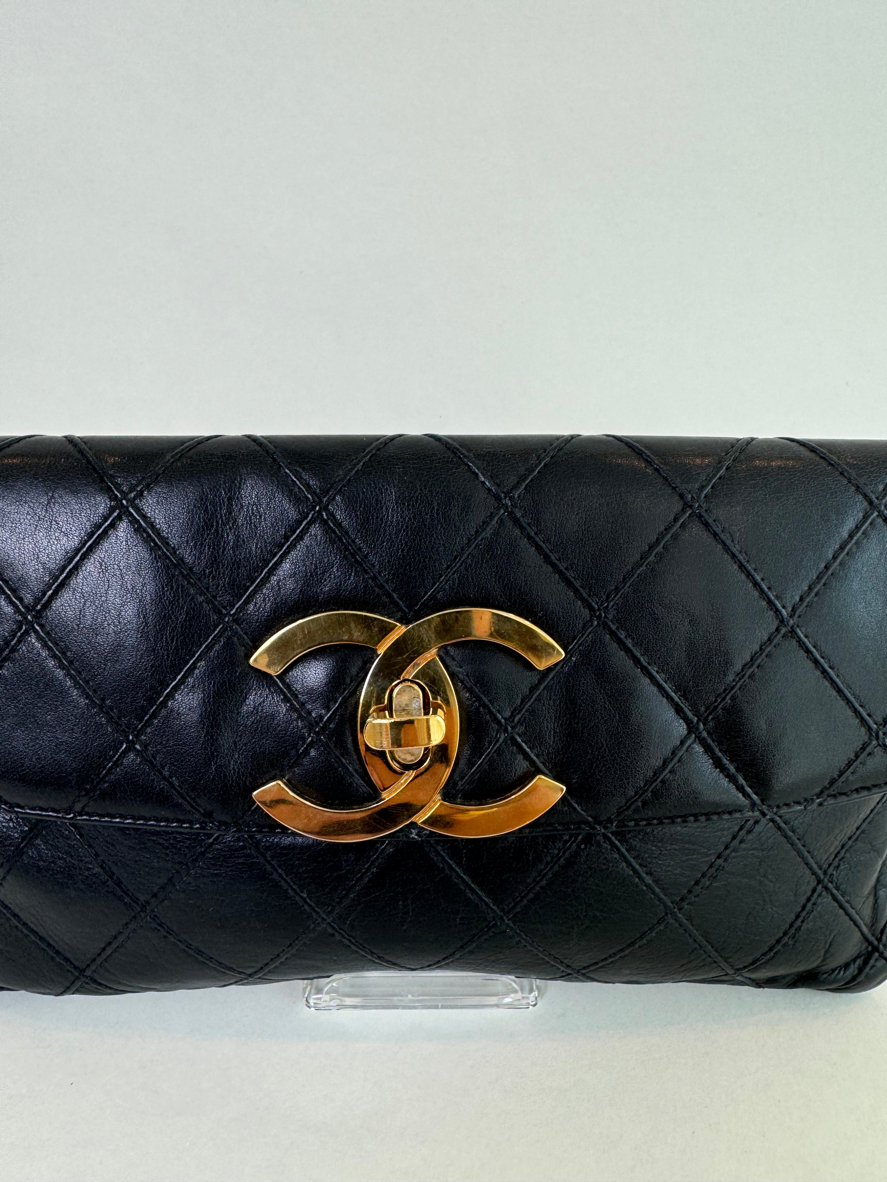 Chanel Lambskin Jumbo CC Clutch Rare