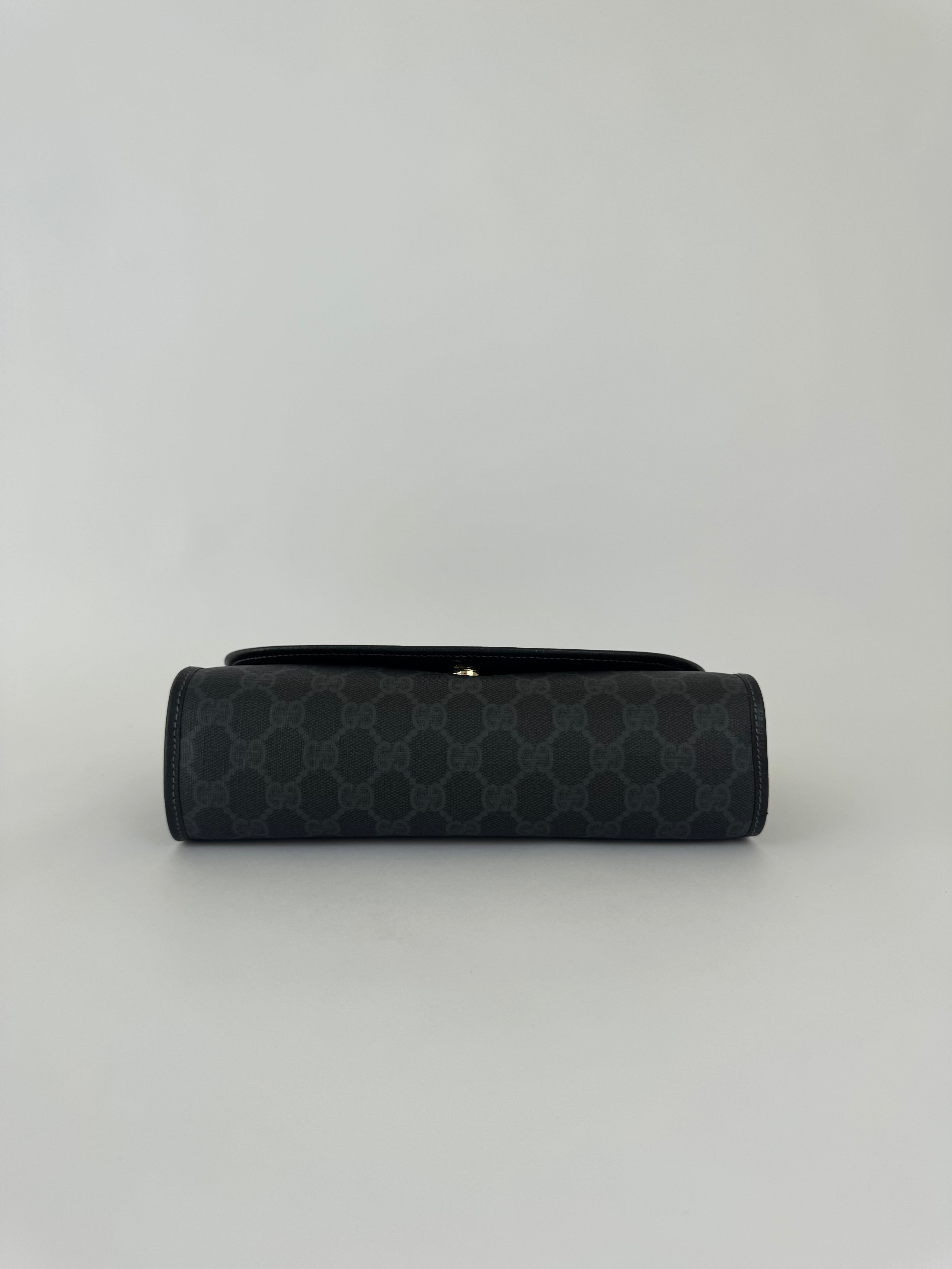 Gucci Black GG Vintage Clutch