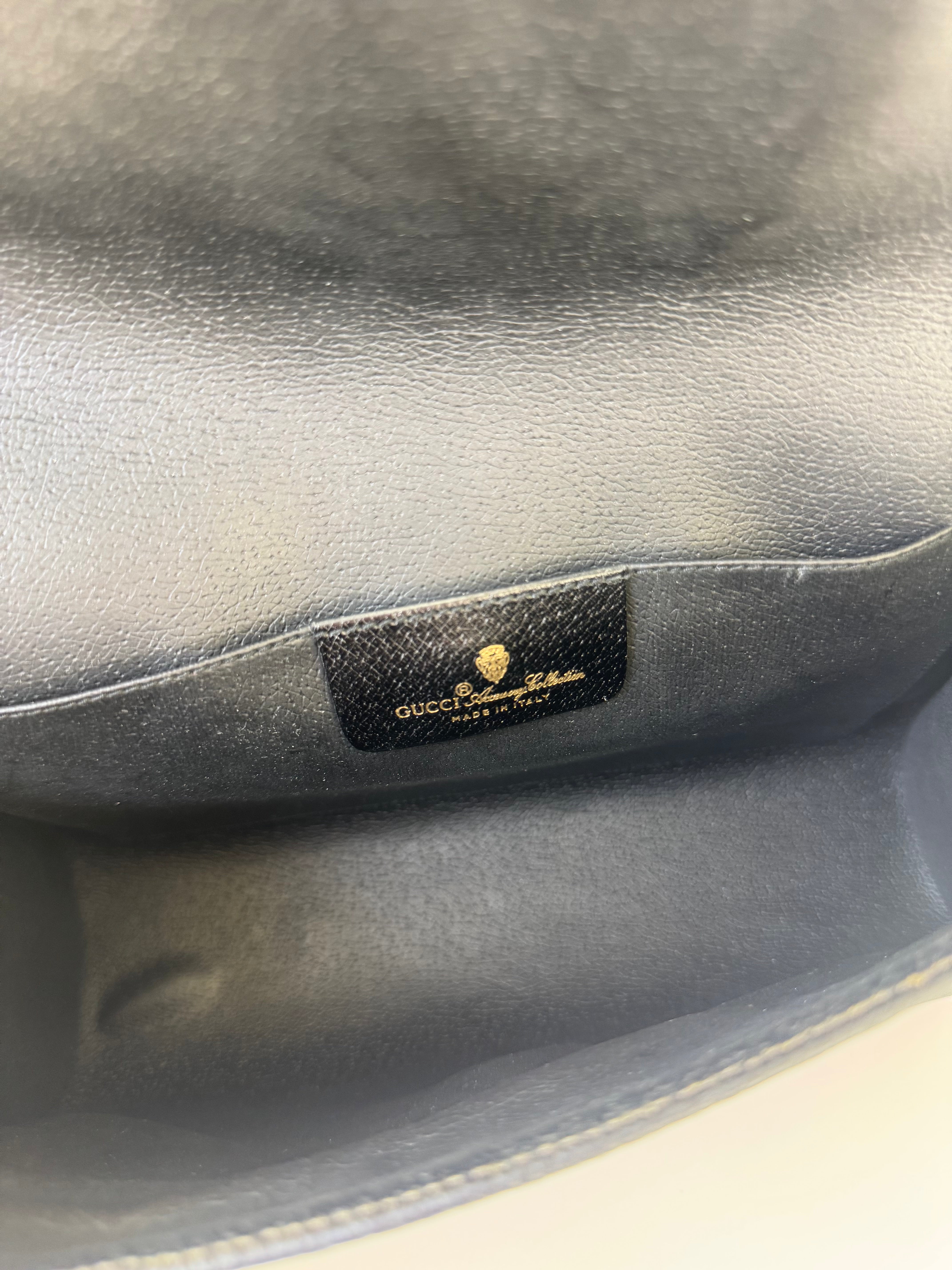 Gucci Black GG Vintage Clutch