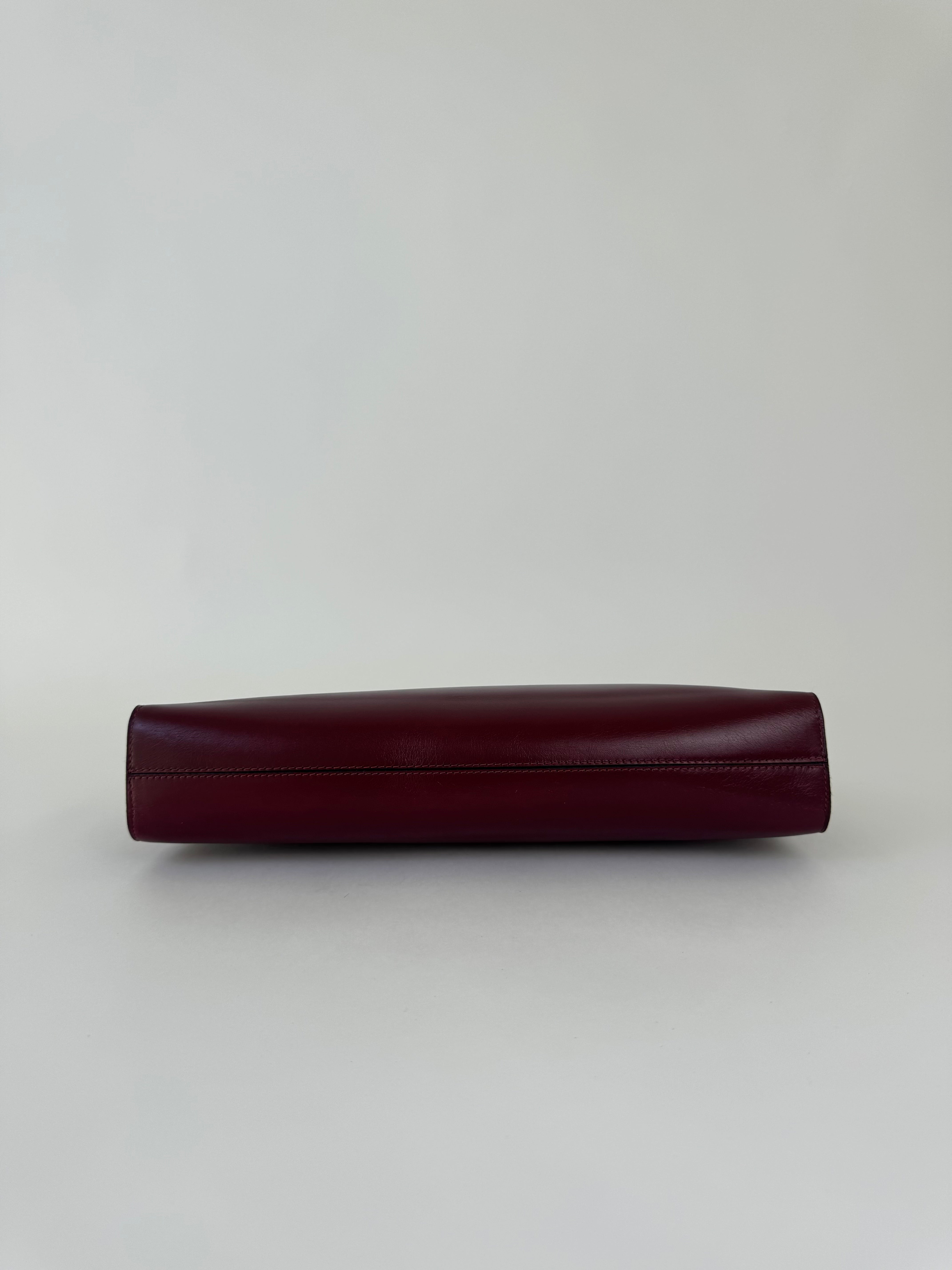 Chanel Bordeaux Leather Clutch Rare