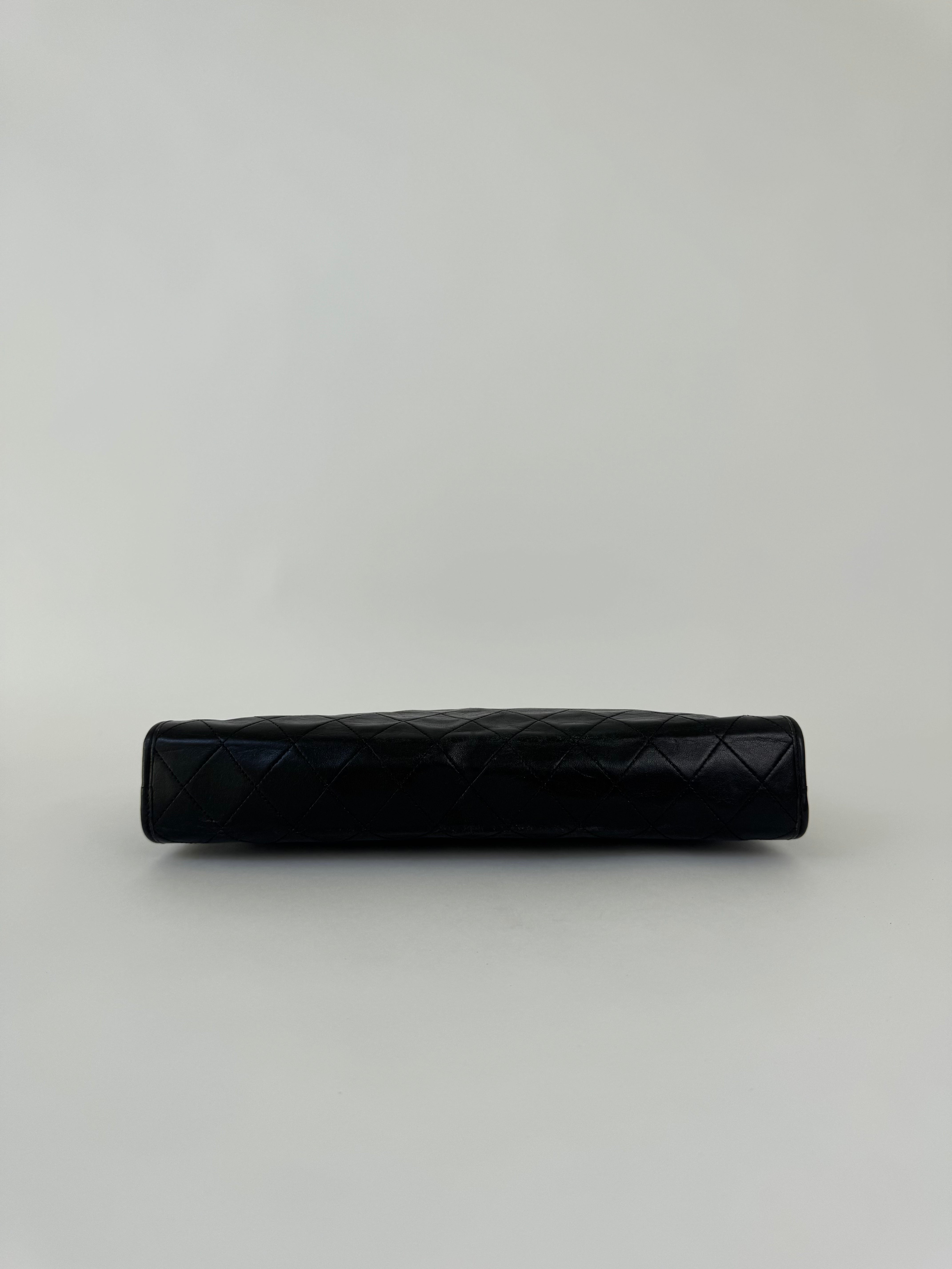 Chanel Vintage Calfskin Quilted Clutch Small