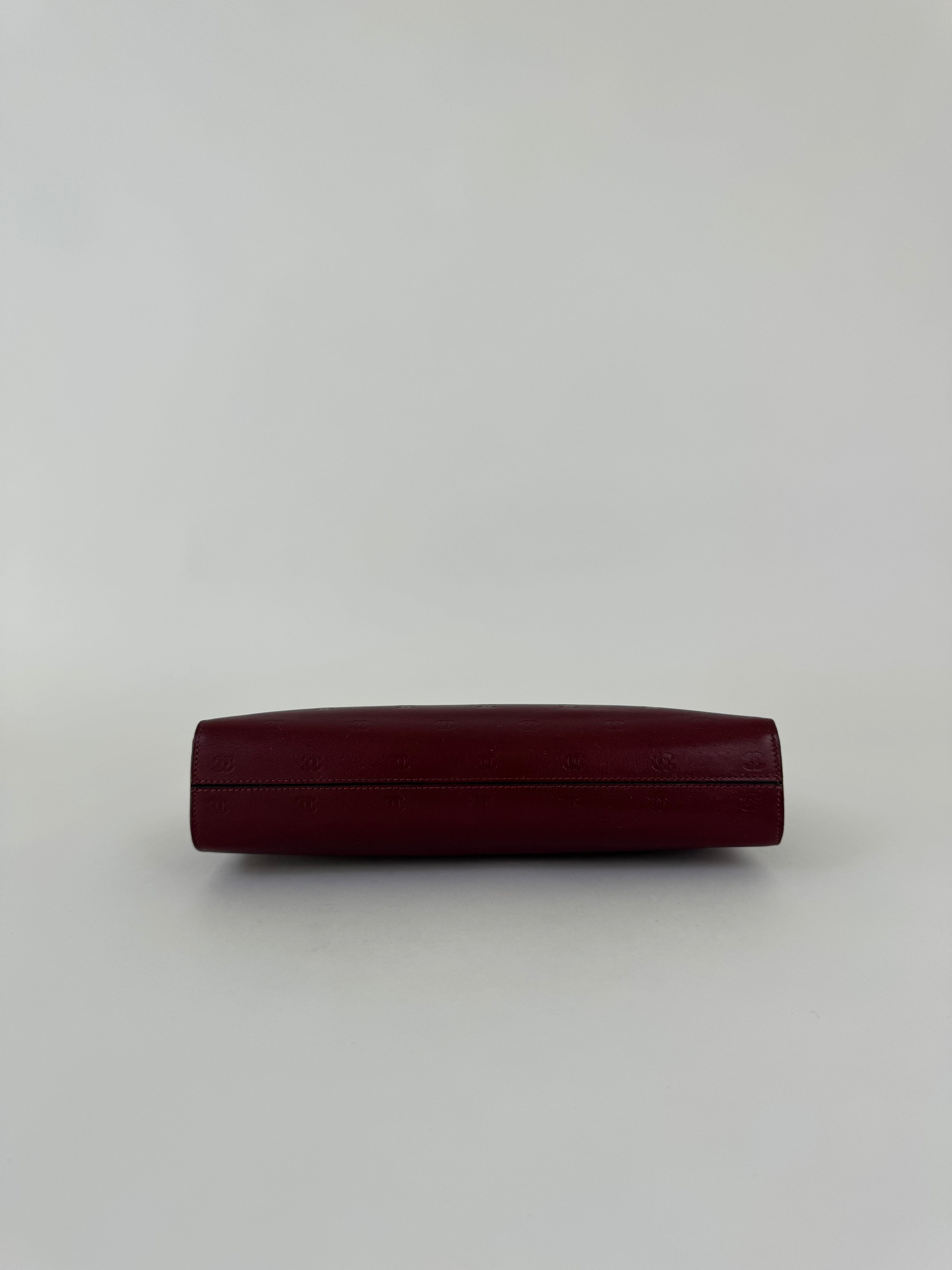 Chanel Bordeaux CC Vintage Clutch Rare