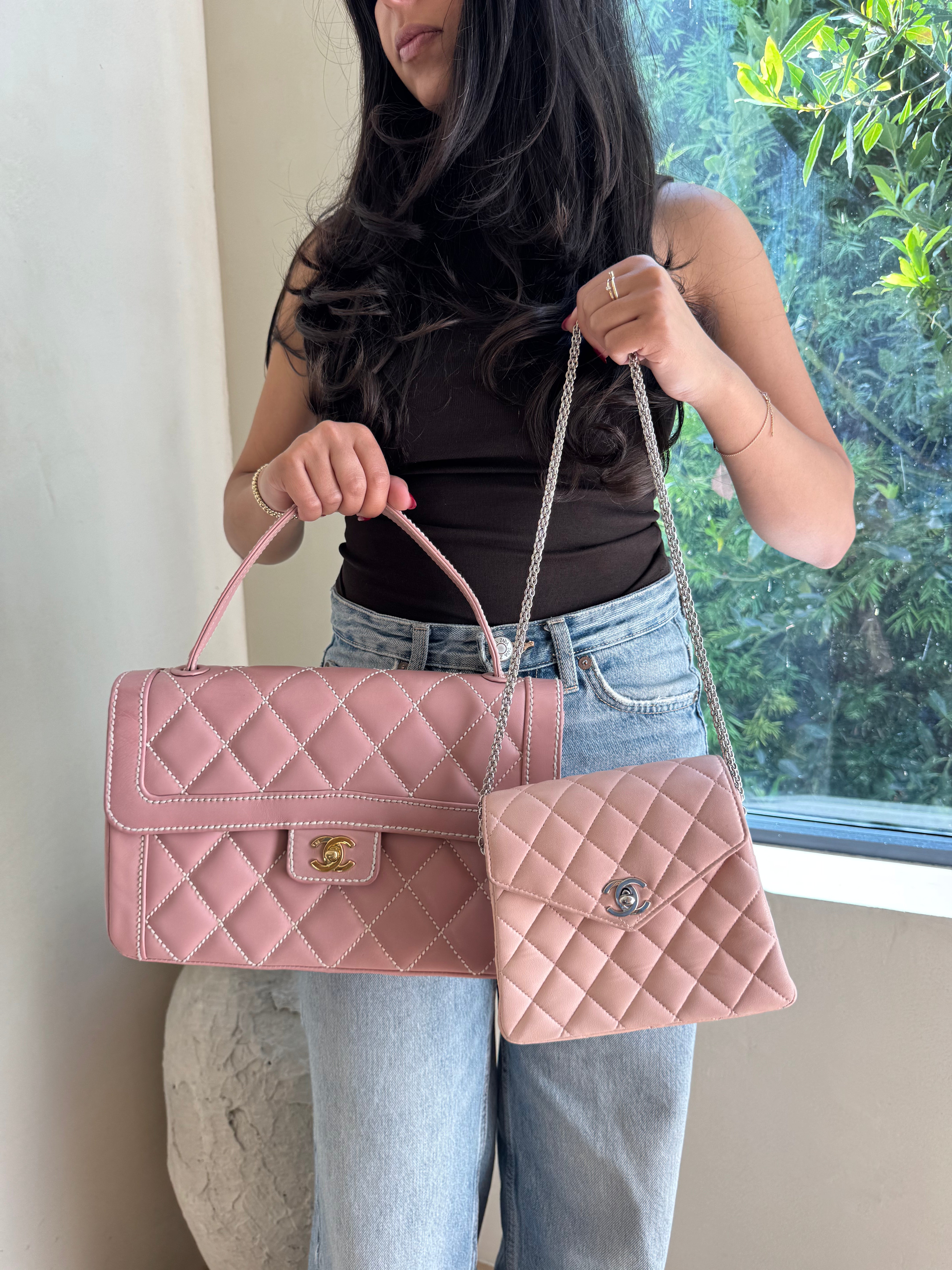 Chanel Pink Quilted Shoulder Bag