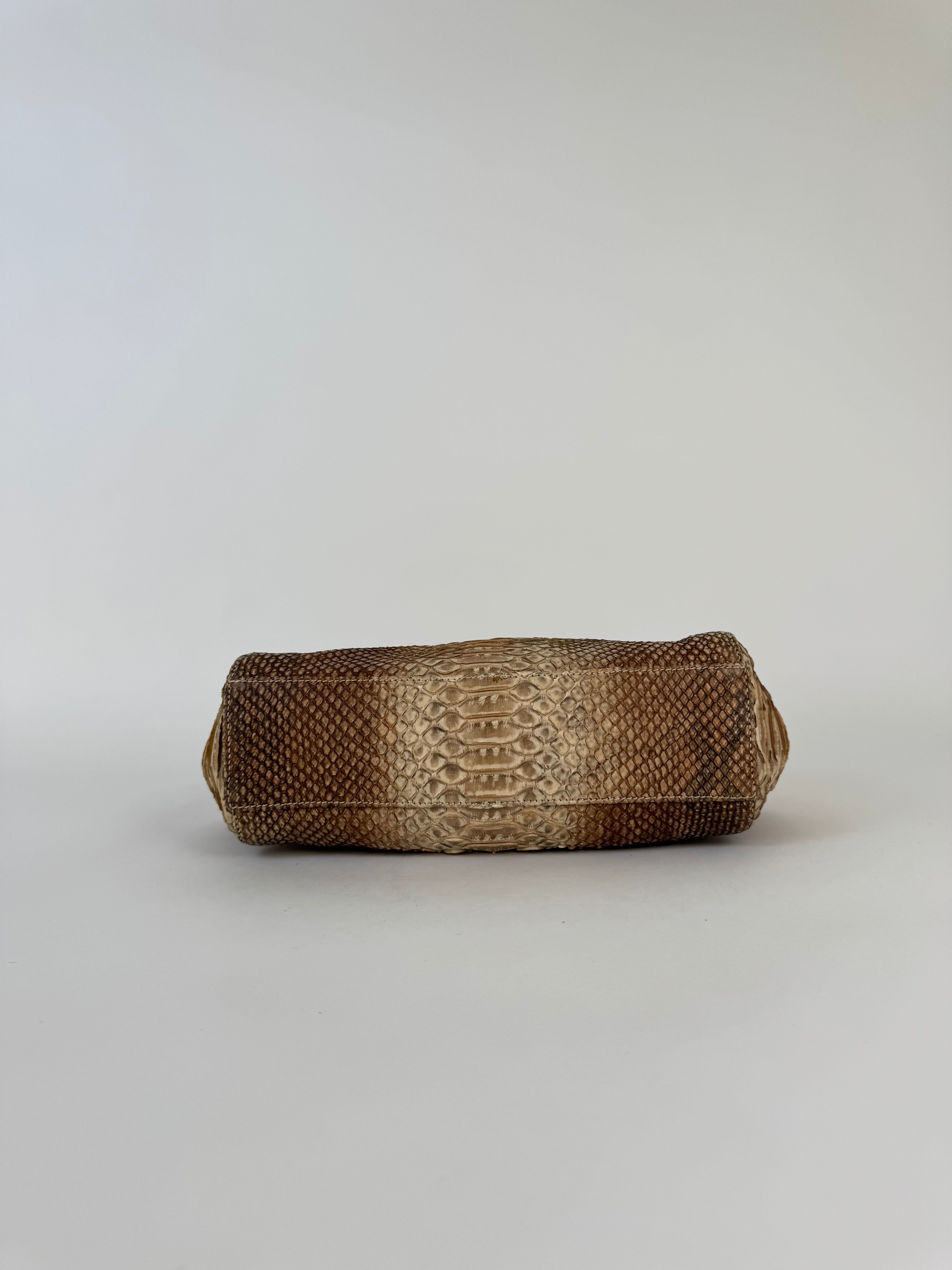 Prada Vintage Python Clutch/Shoulder Bag