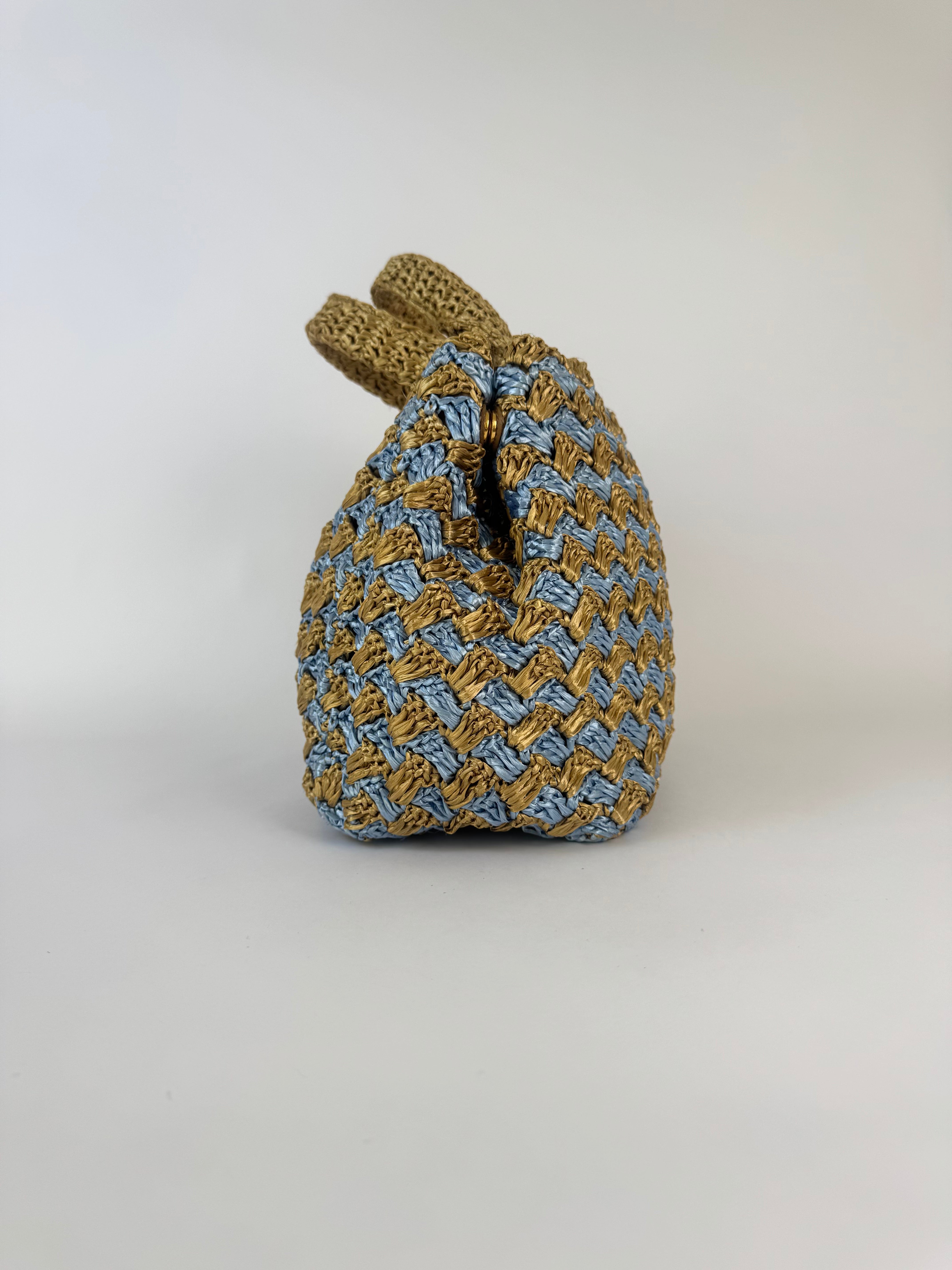 Prada Vintage Raffia Tote Bag