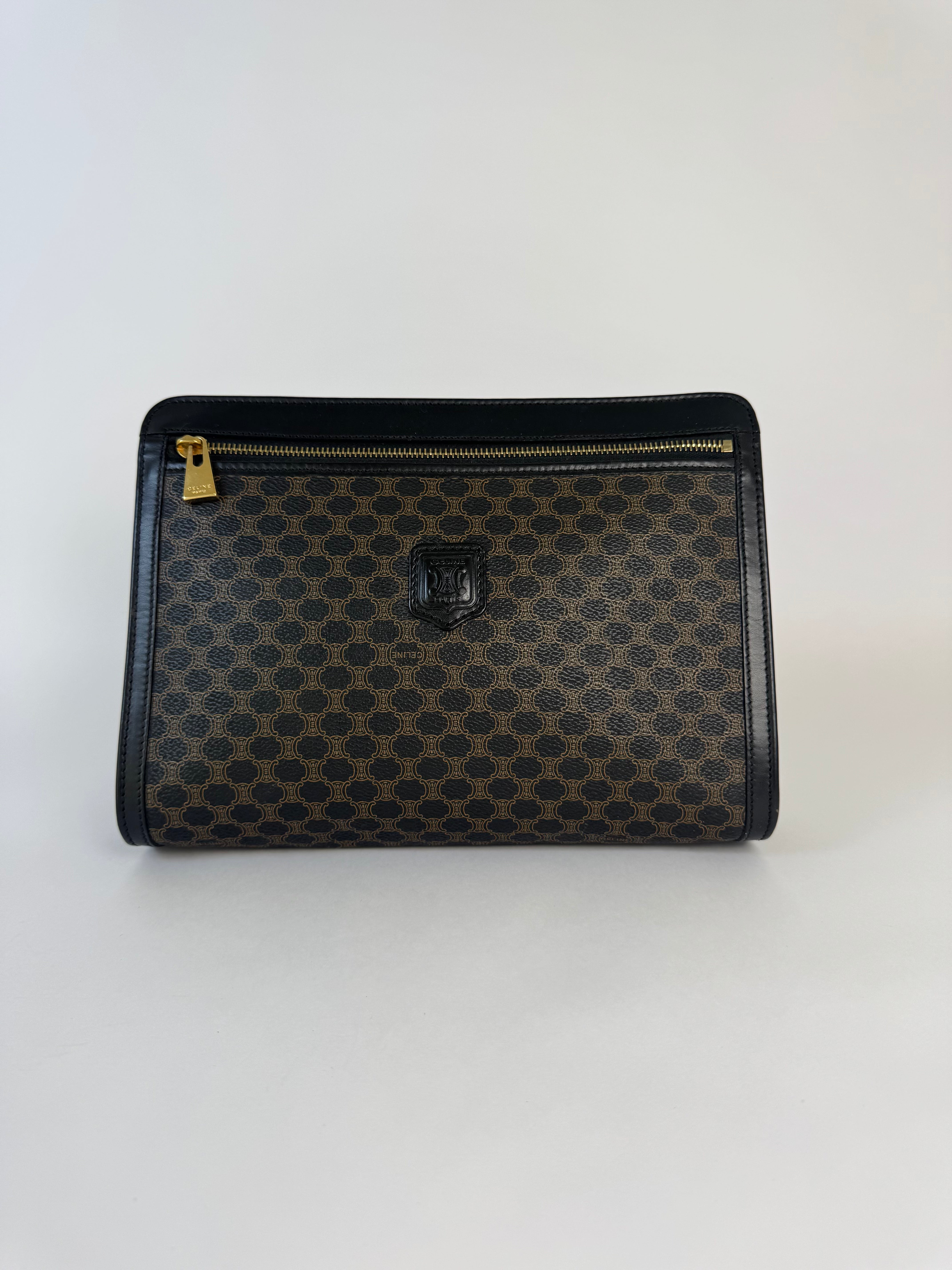 Celine Macadam Brown Clutch