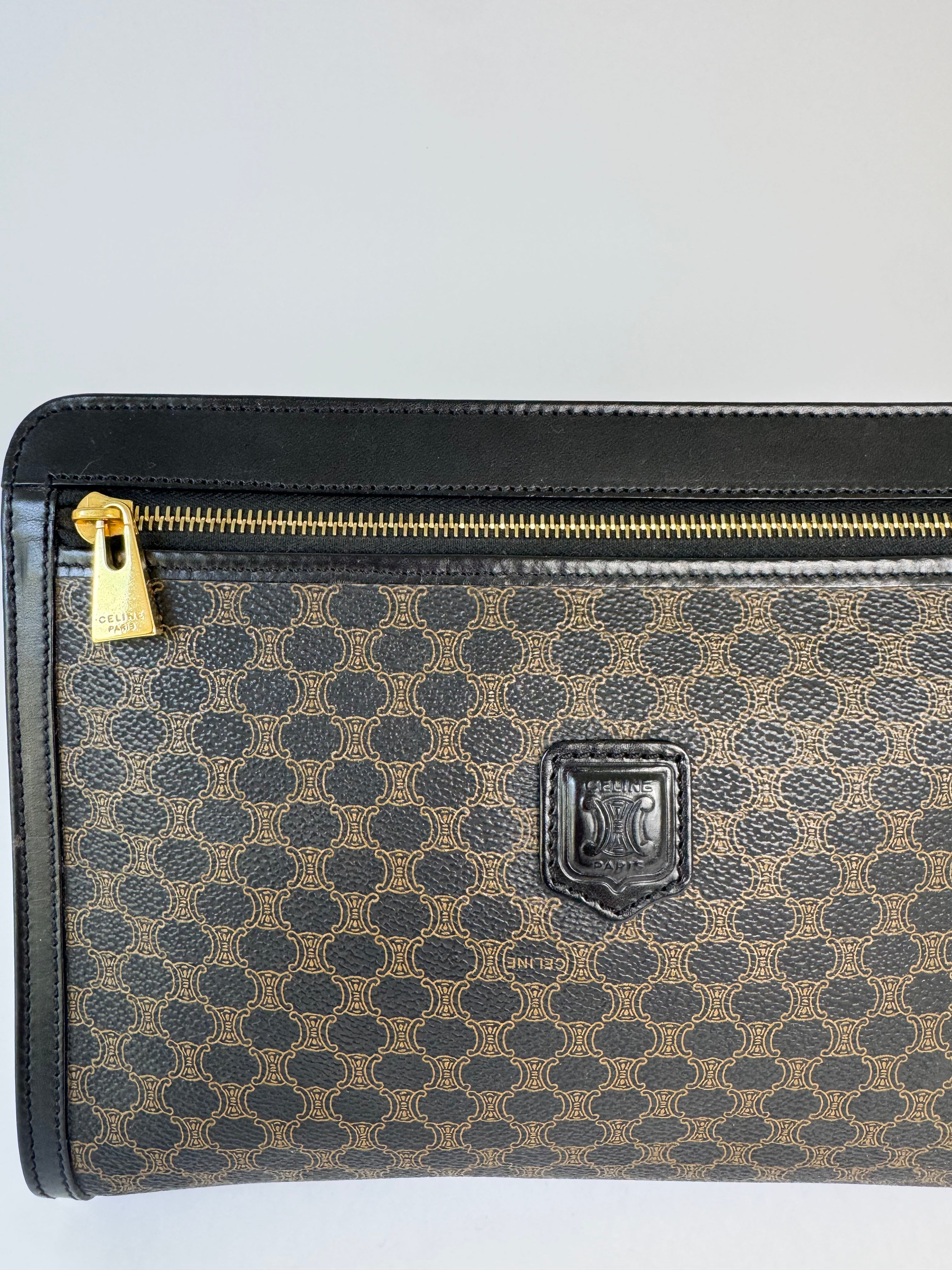 Celine Macadam Brown Clutch