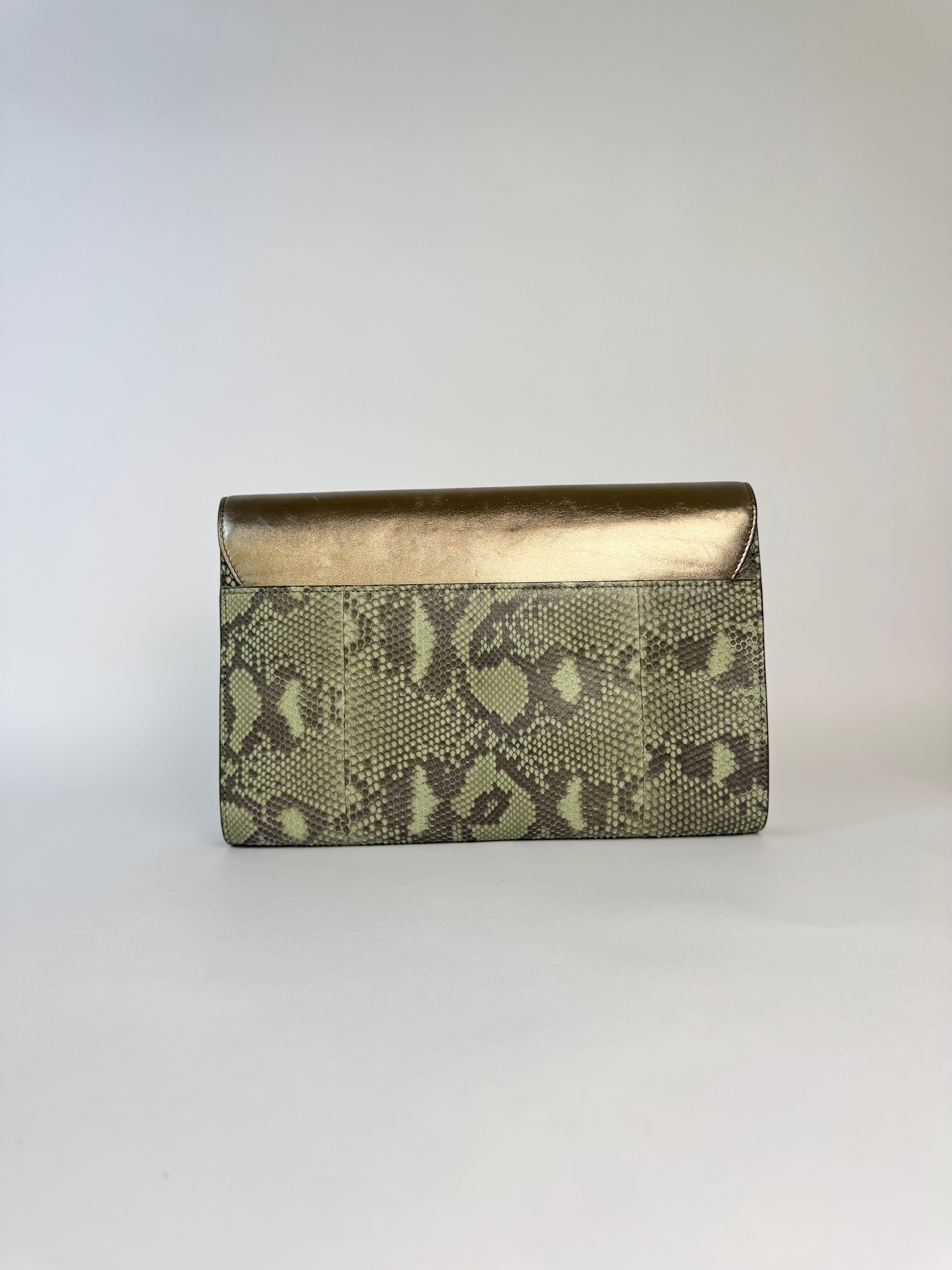 Gucci Vintage Python Clutch
