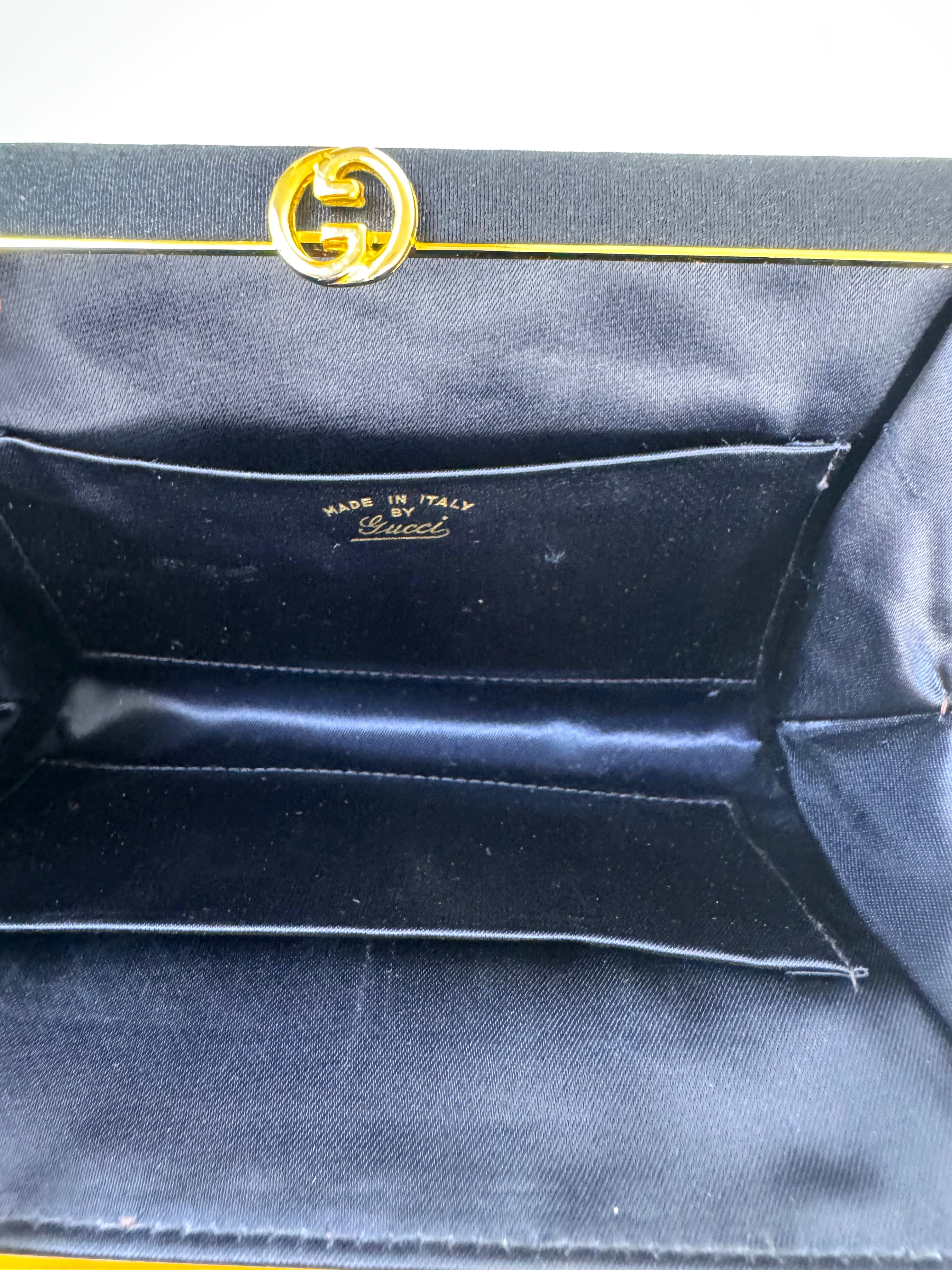 Gucci Black Canvas Evening Clutch