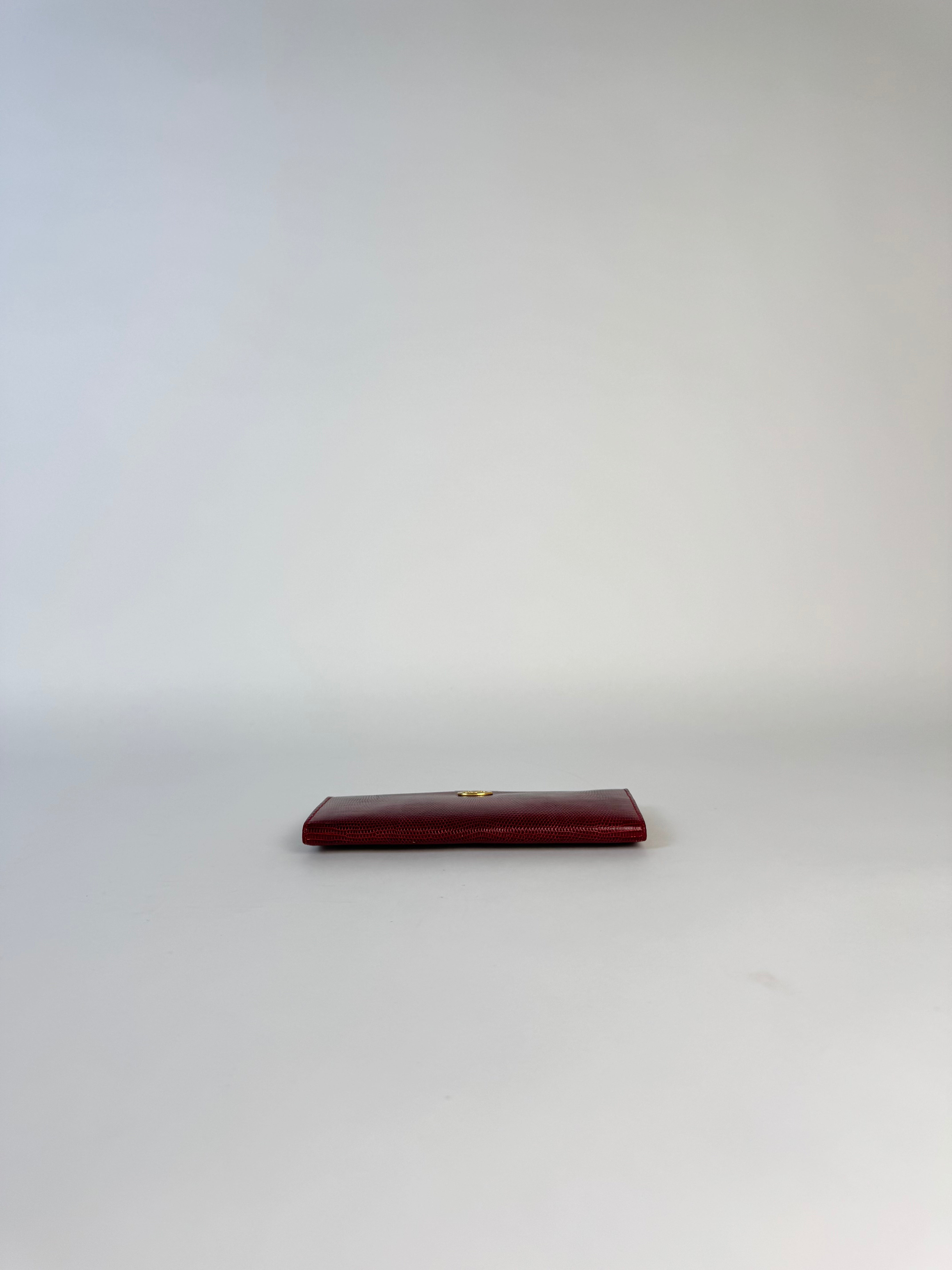 Celine Vintage Lizard Clutch Mini Rare