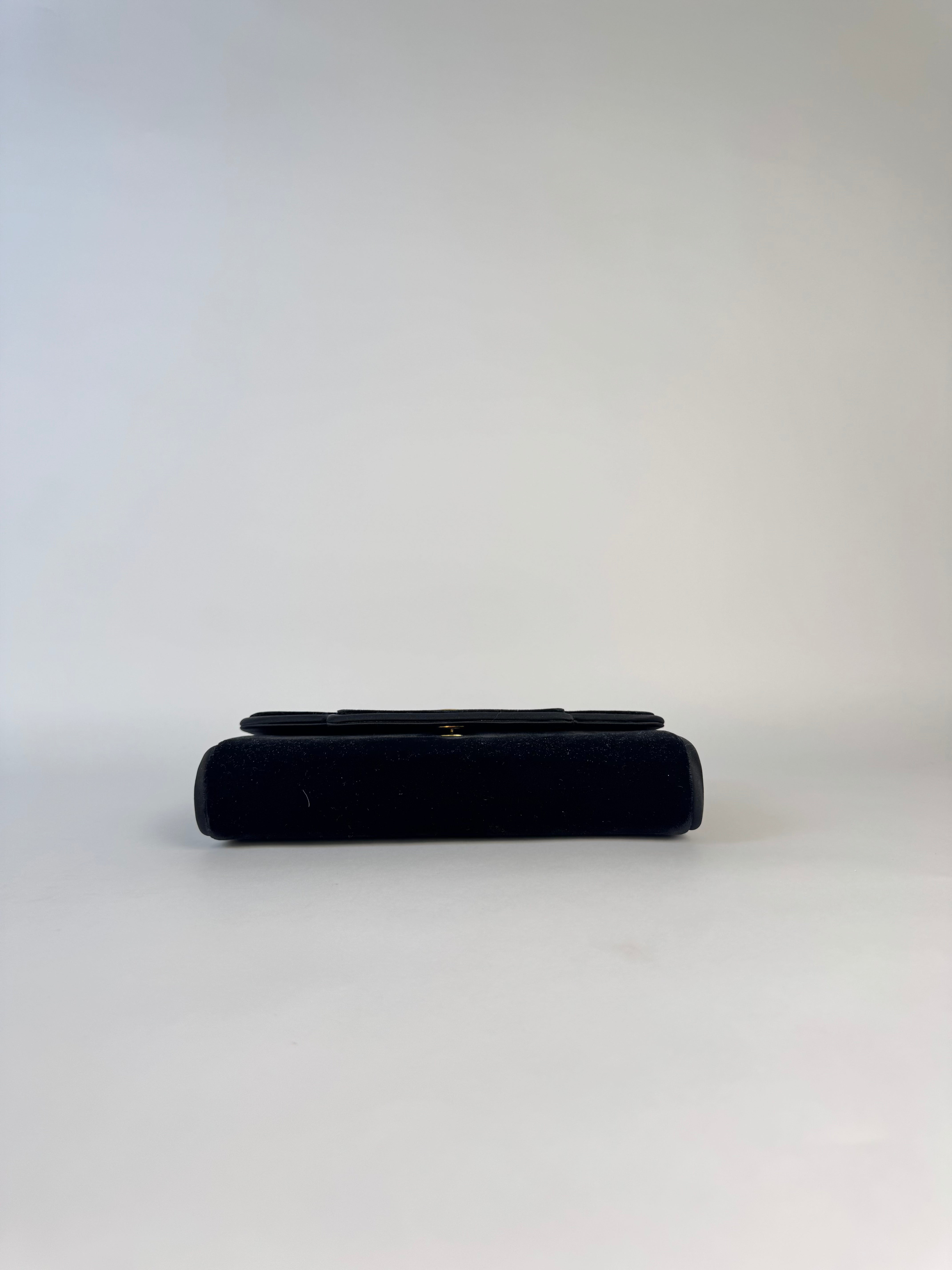 Gucci Velvet Interlocking GG Logo Clutch