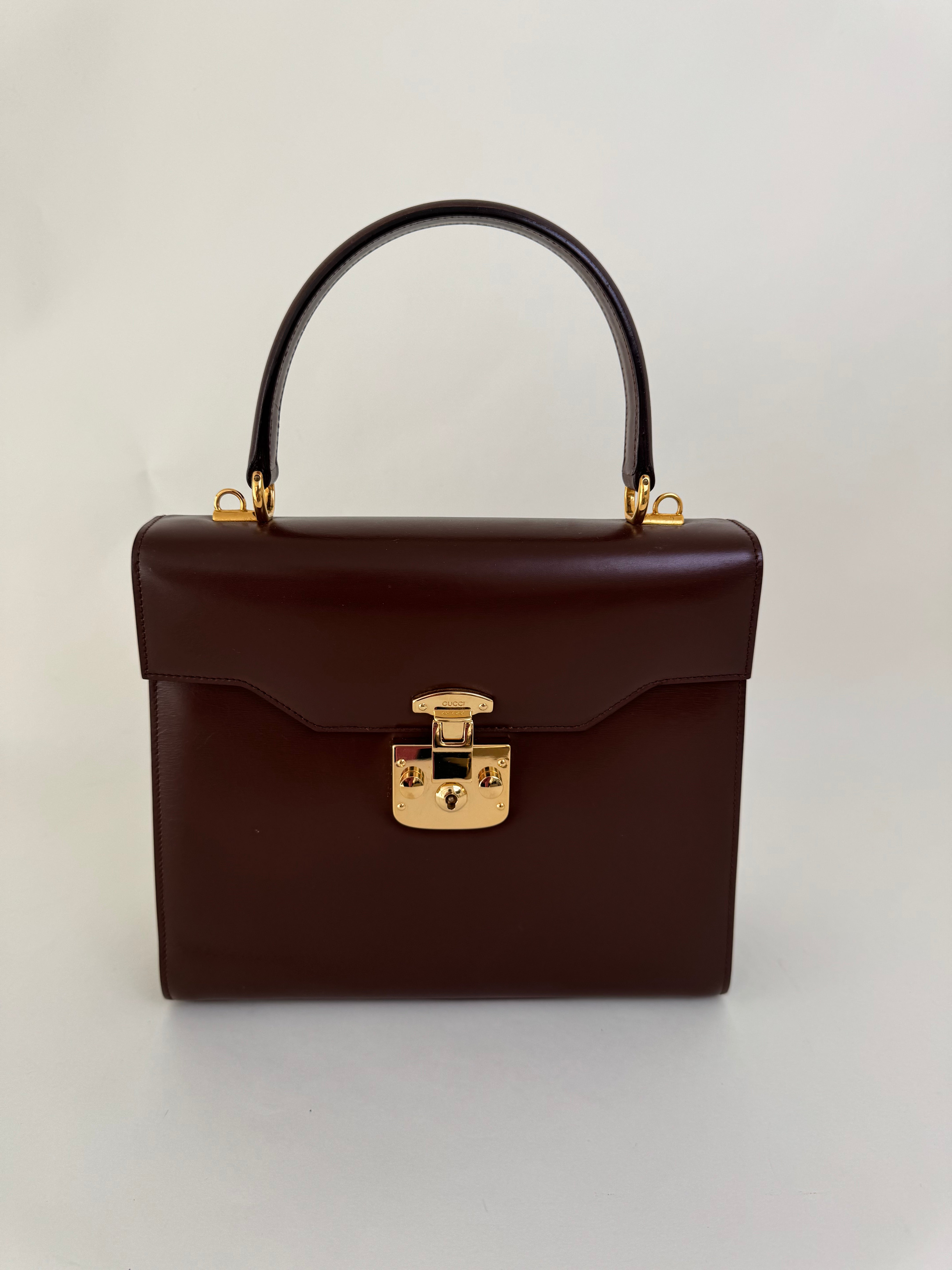 Gucci Brown Leather Handbag/Shoulder Bag