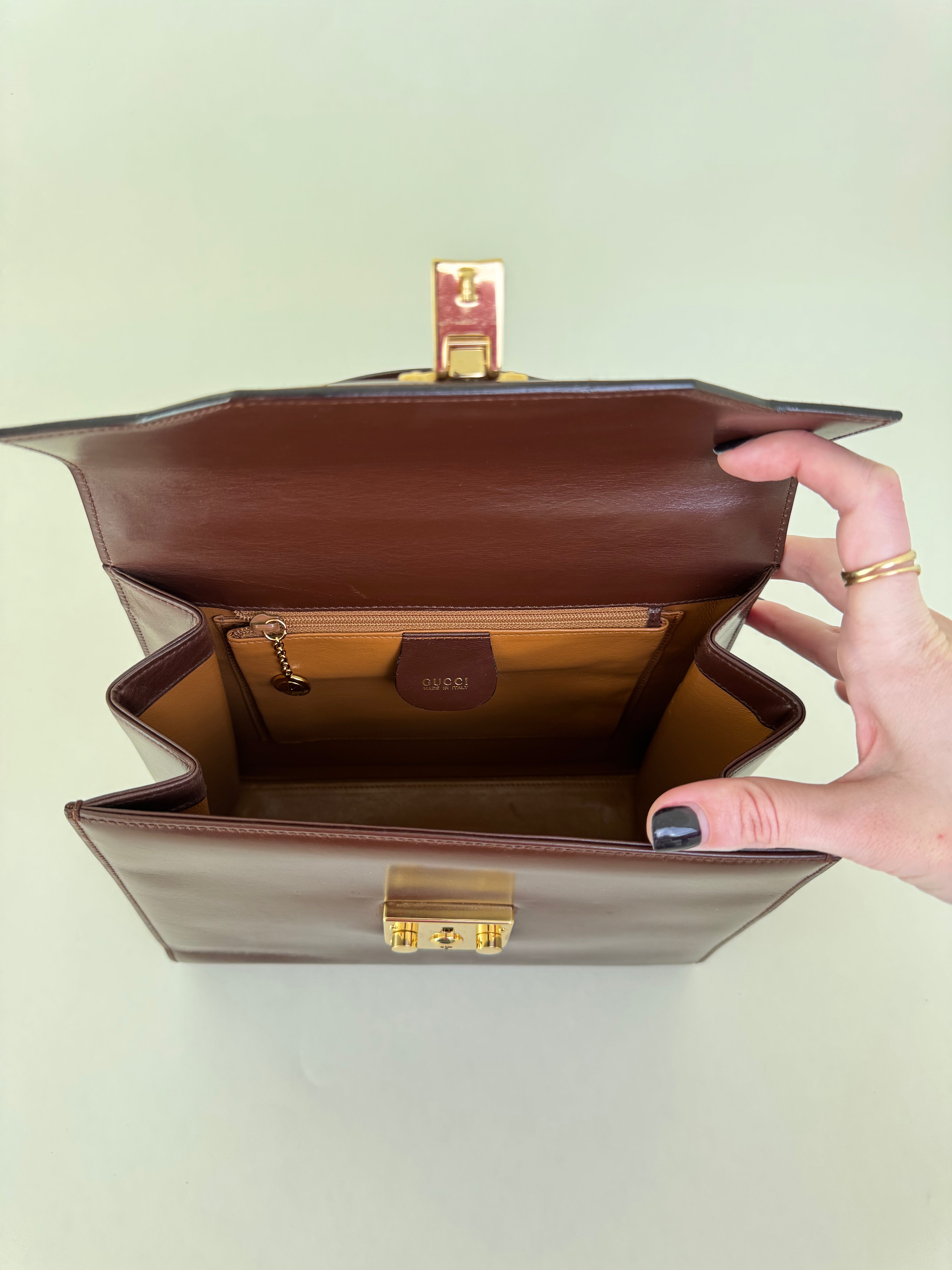 Gucci Brown Leather Handbag/Shoulder Bag Gucci Brown Leather Handbag/Shoulder Bag