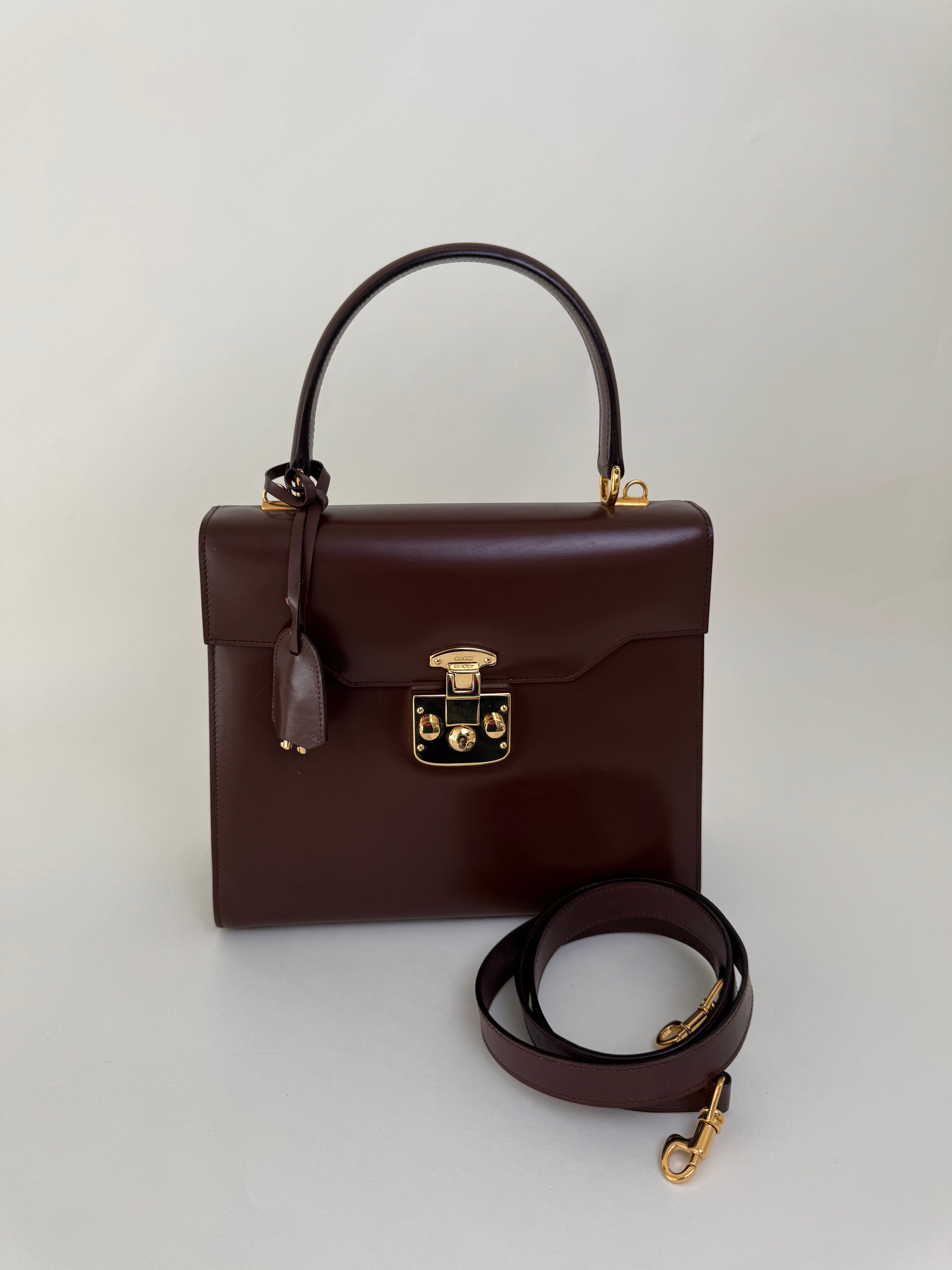 Gucci Brown Leather Handbag/Shoulder Bag