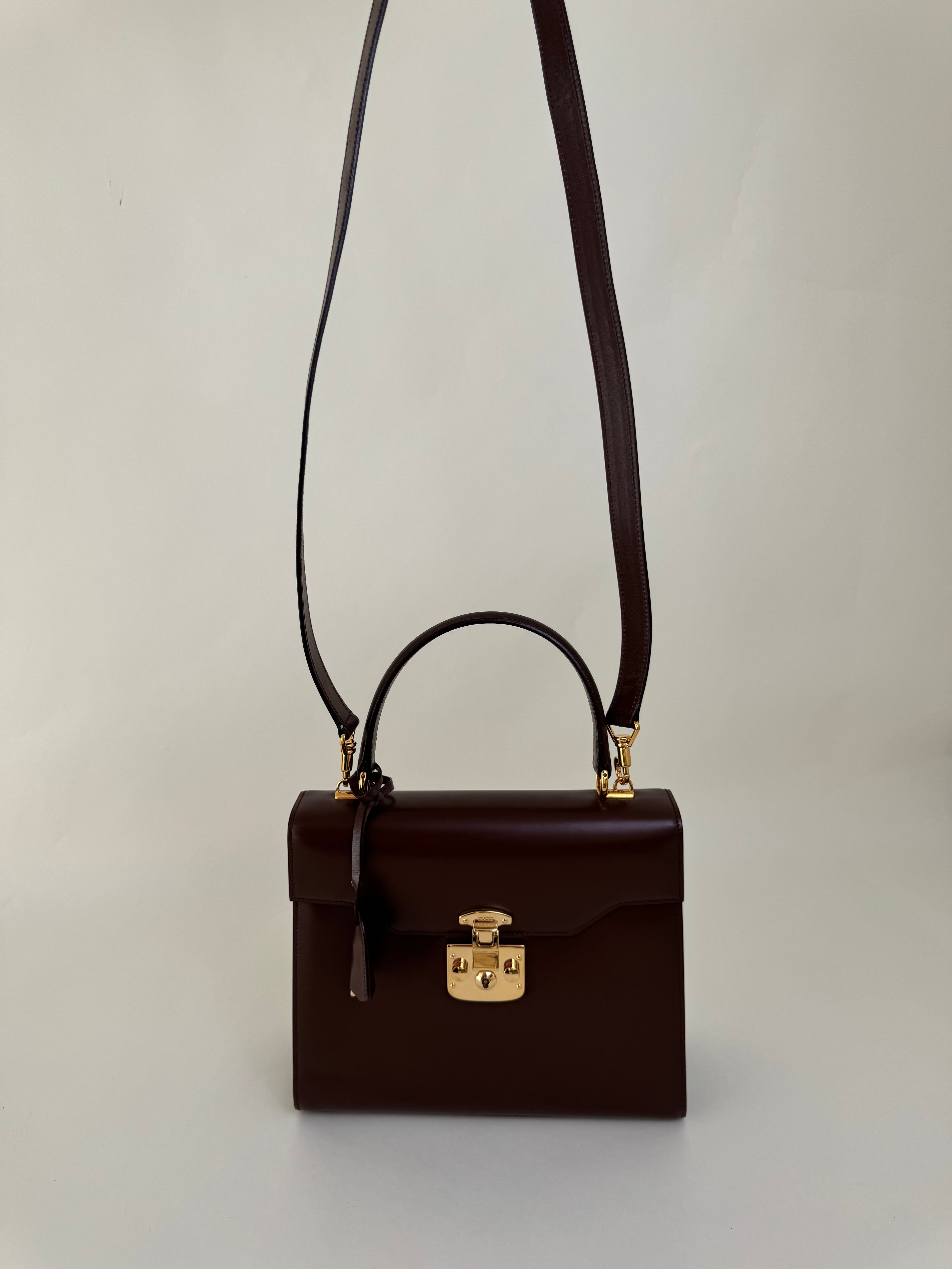 Gucci Brown Leather Handbag/Shoulder Bag