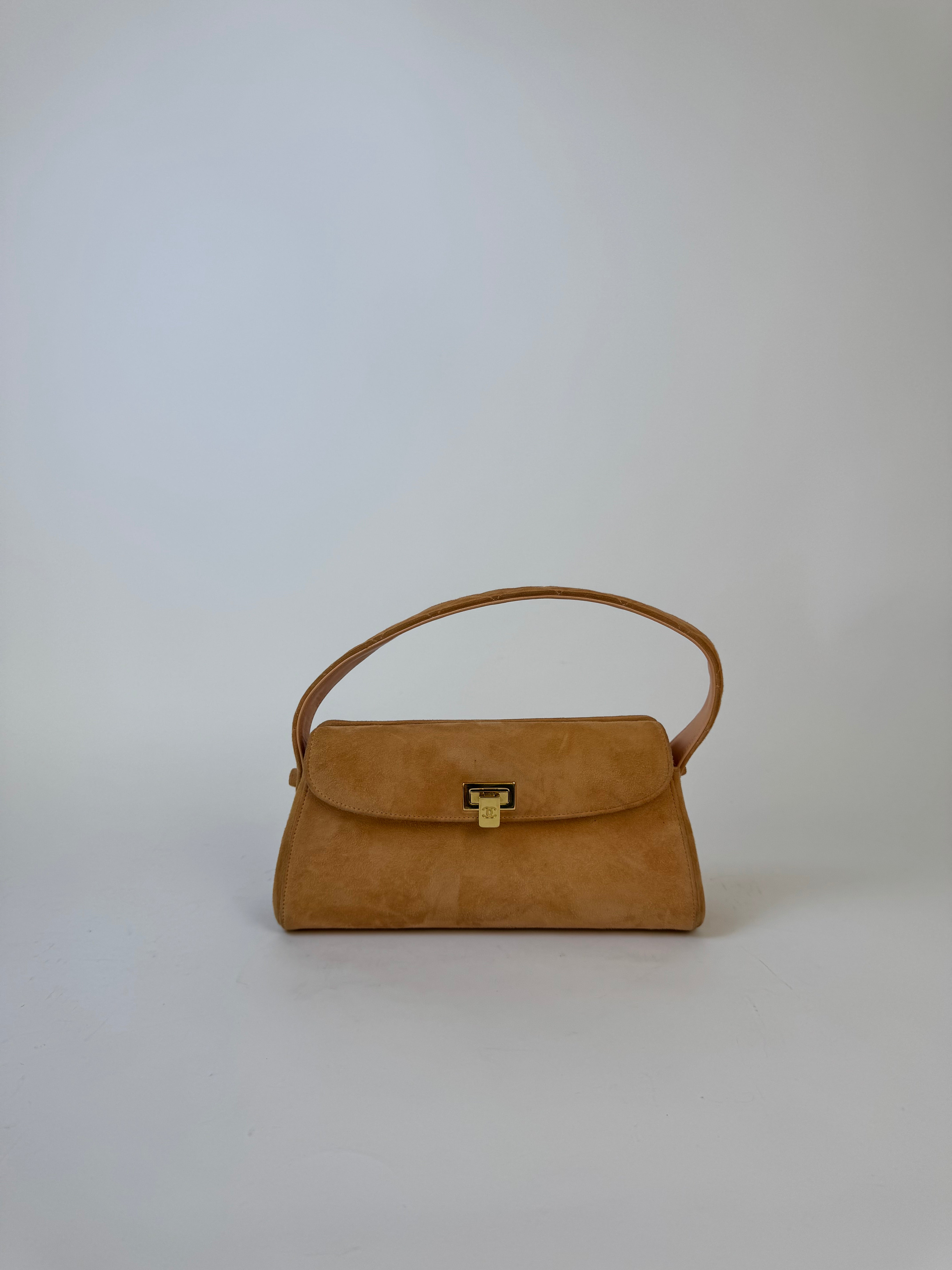 Chanel Suede Coral Handbag