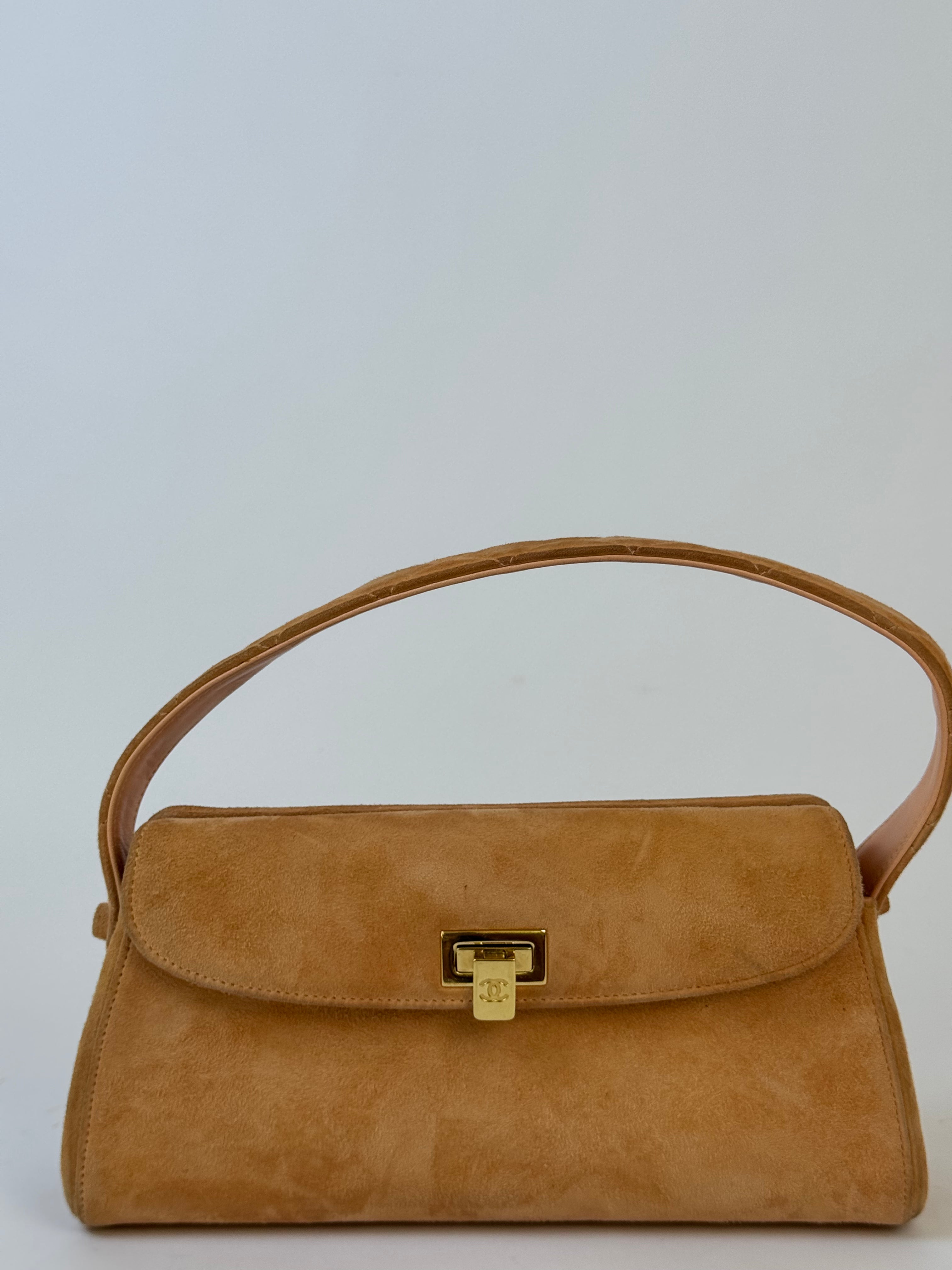 Chanel Suede Coral Handbag