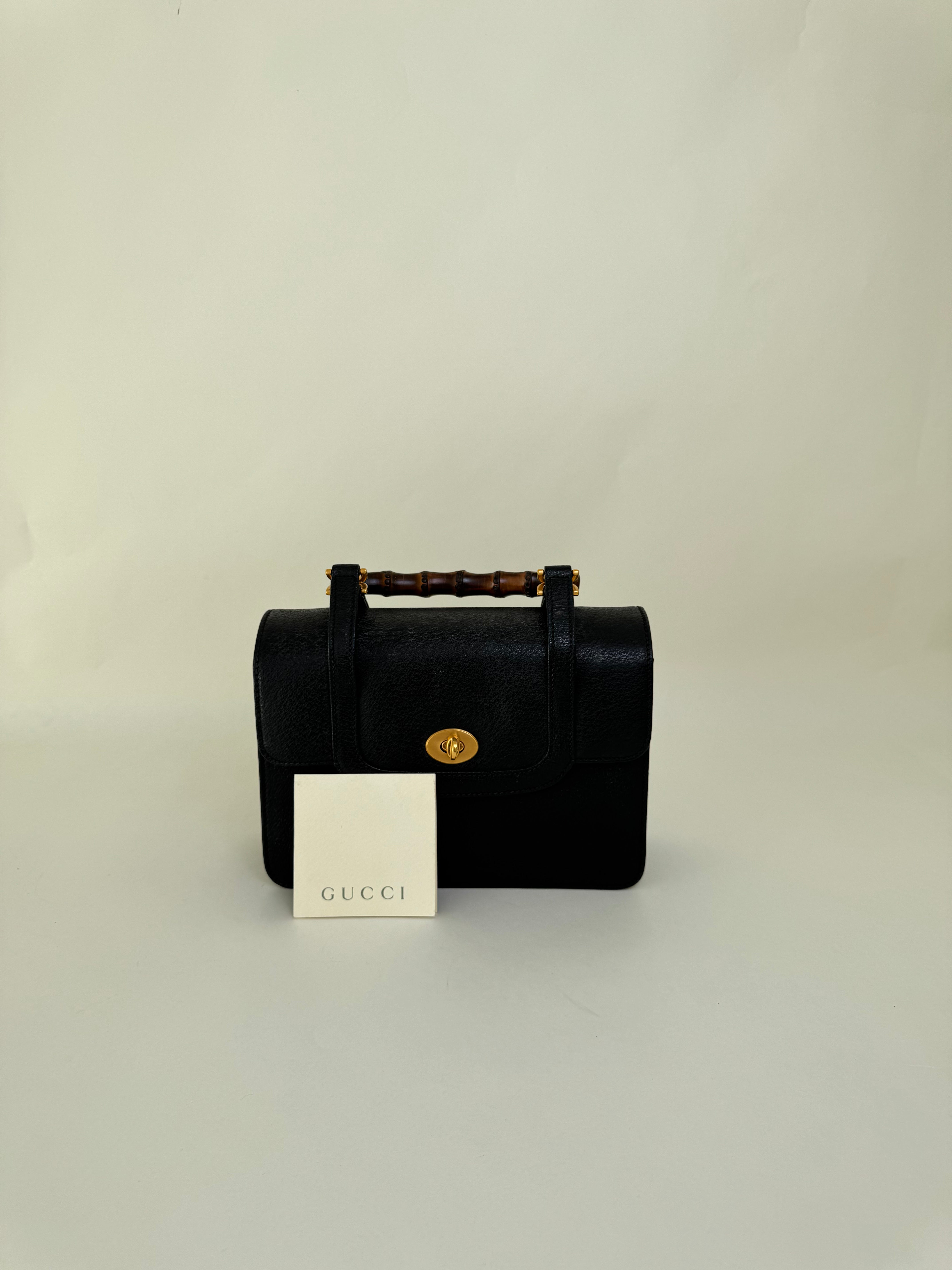 Gucci Bamboo Handbag Black