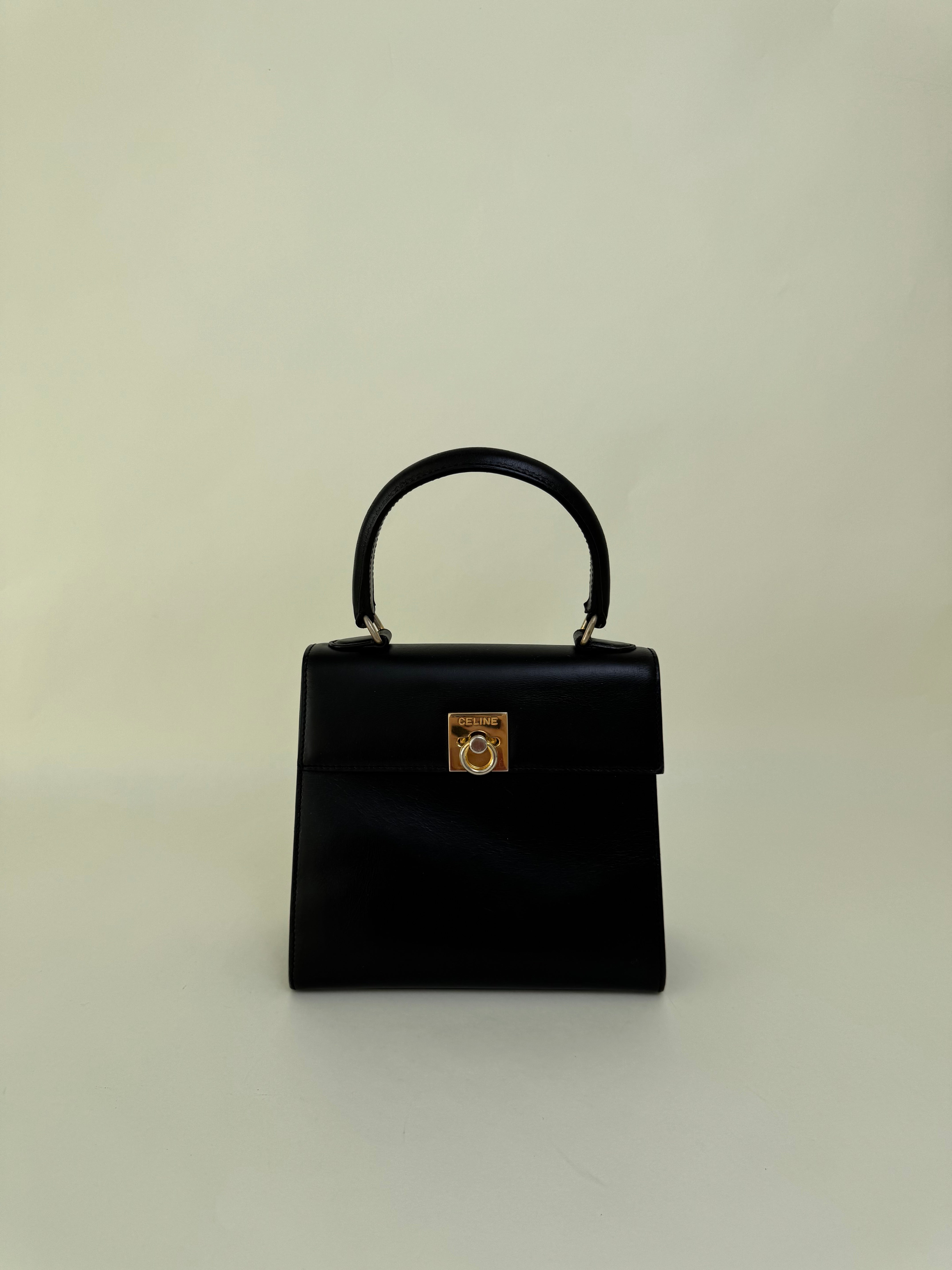 Celine Black Leather Handbag