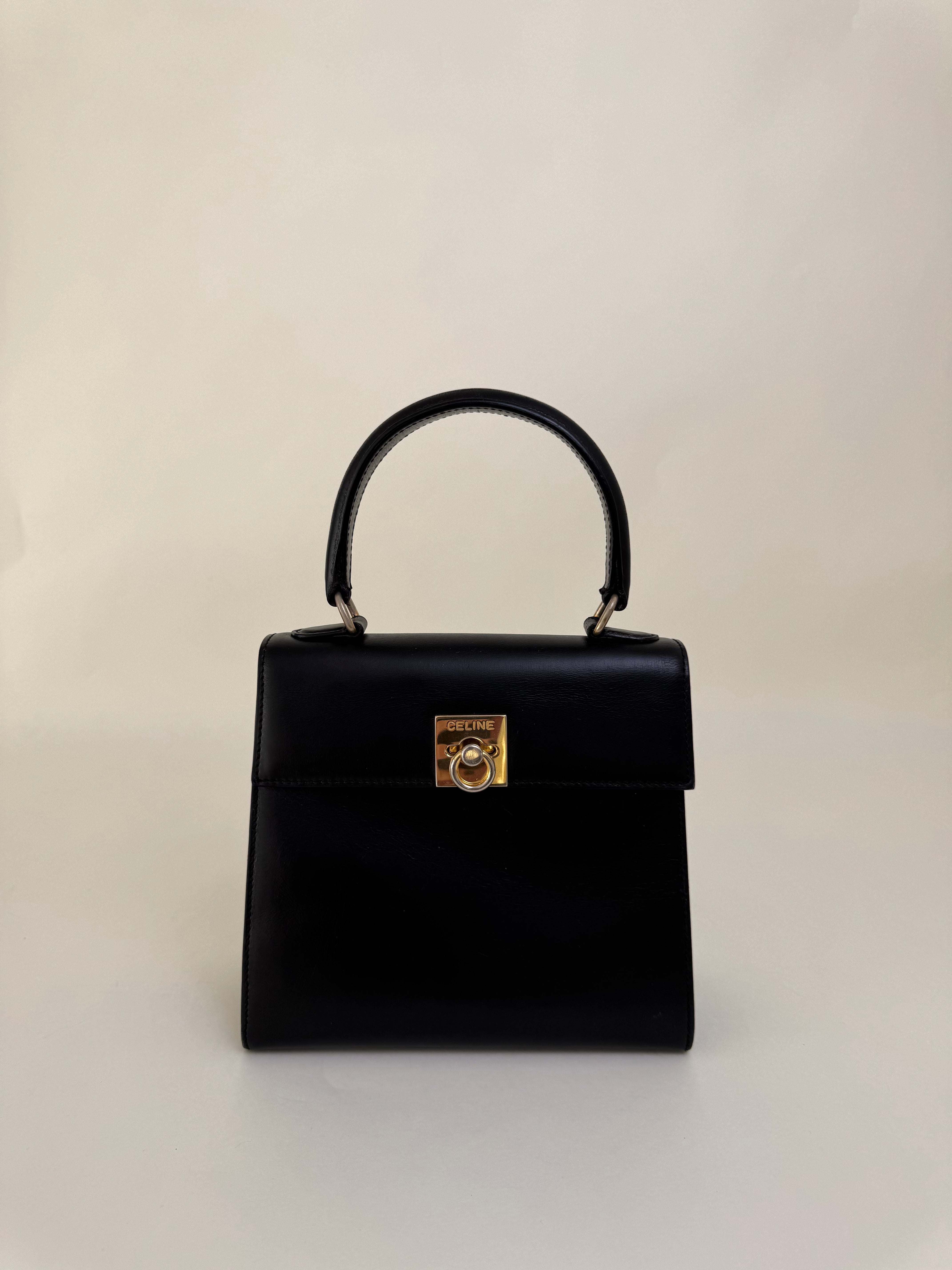 Celine Black Leather Handbag