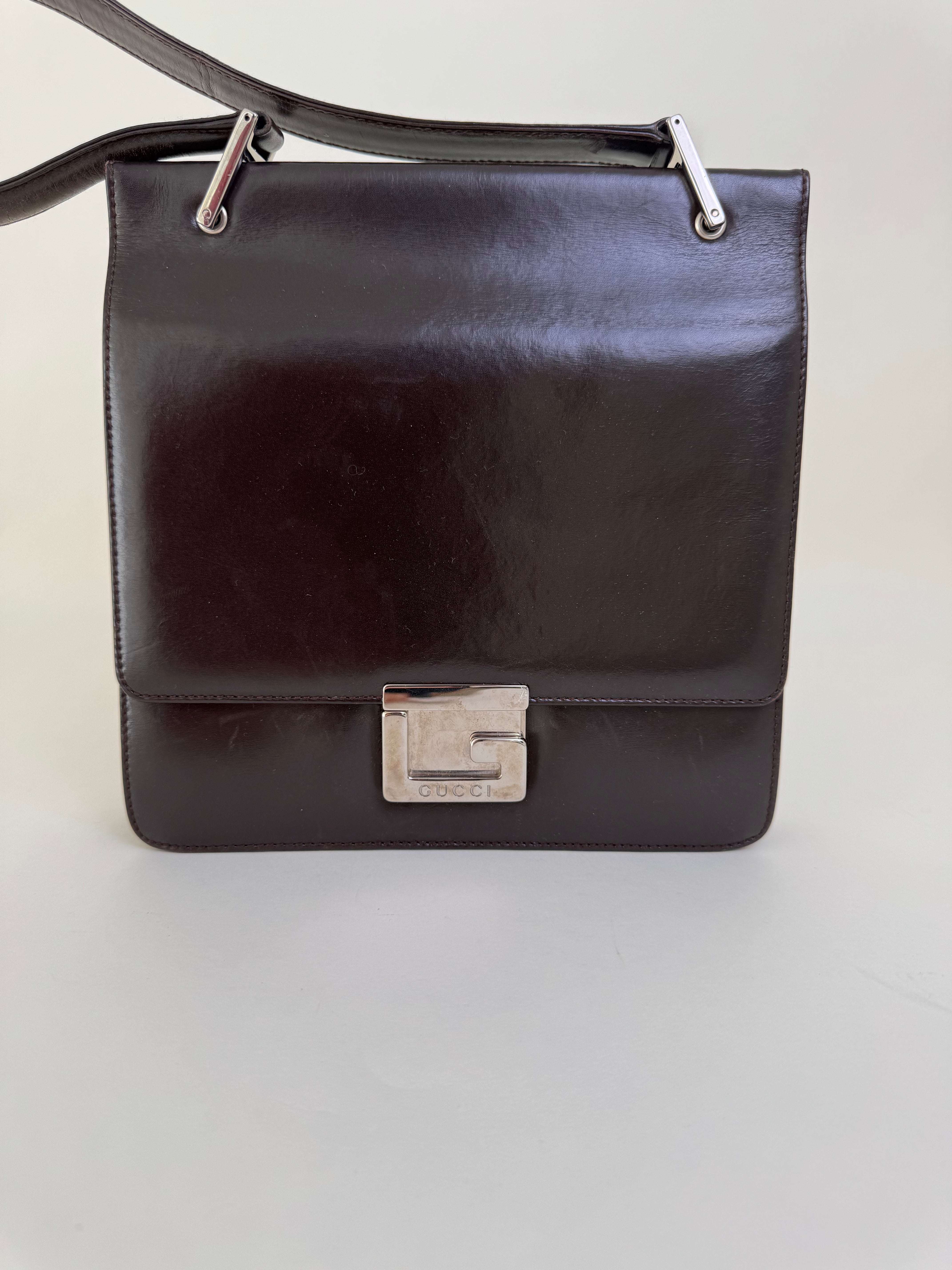 Gucci Brown Leather Shoulder Bag