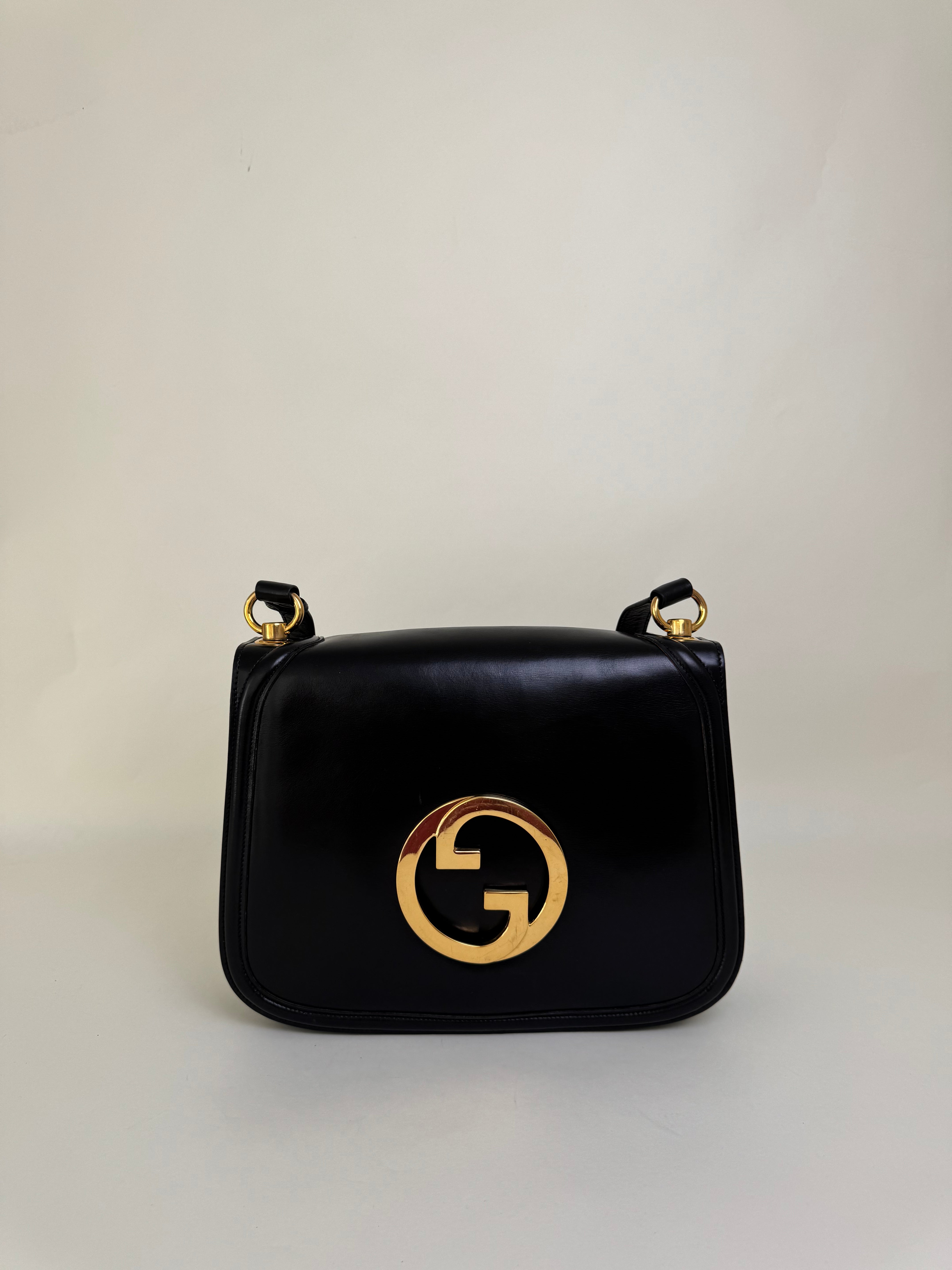 Gucci Black Leather Shoulder Bag Rare