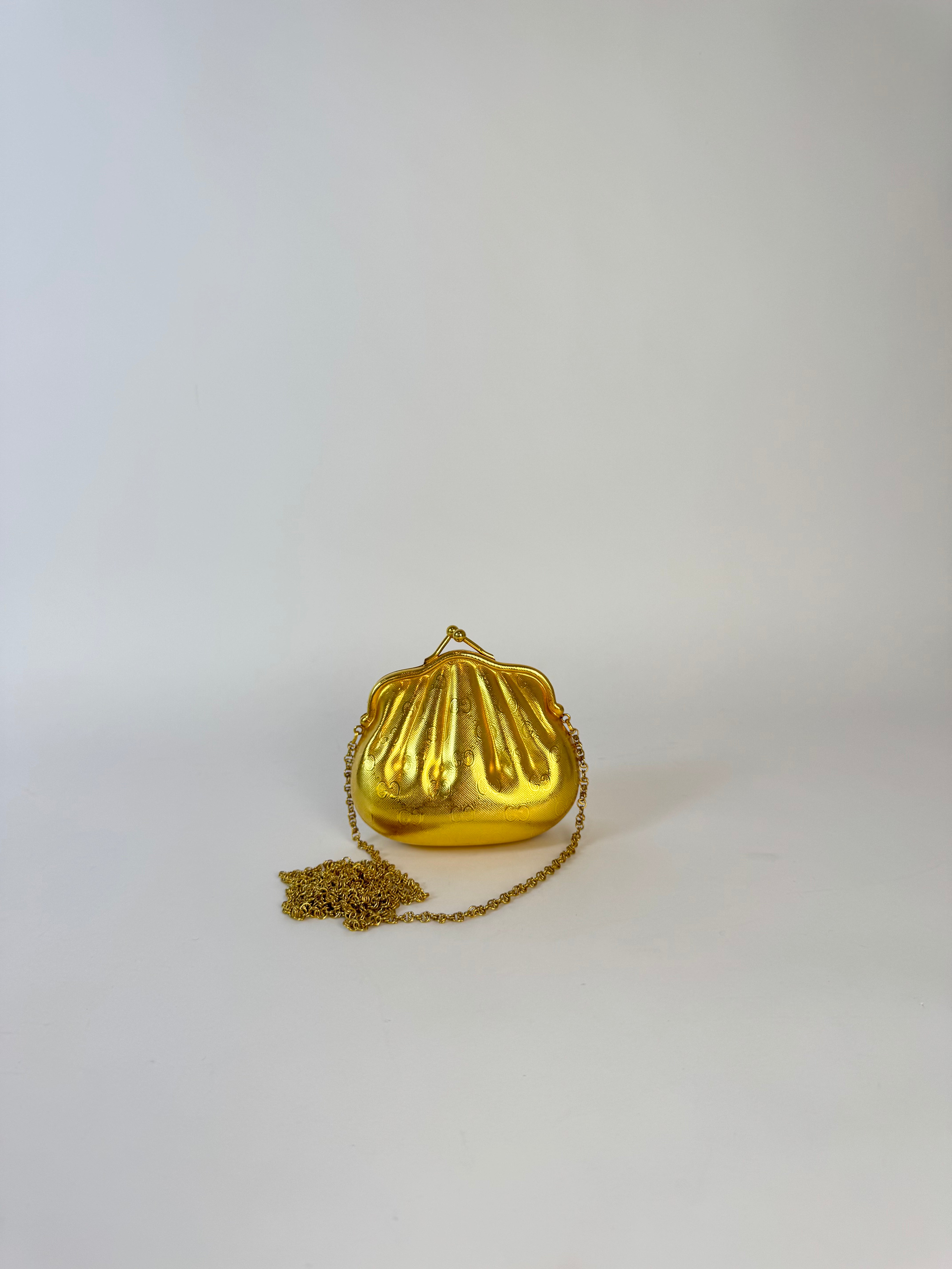 Gucci Gold Shell Clutch Rare Collector’s Piece