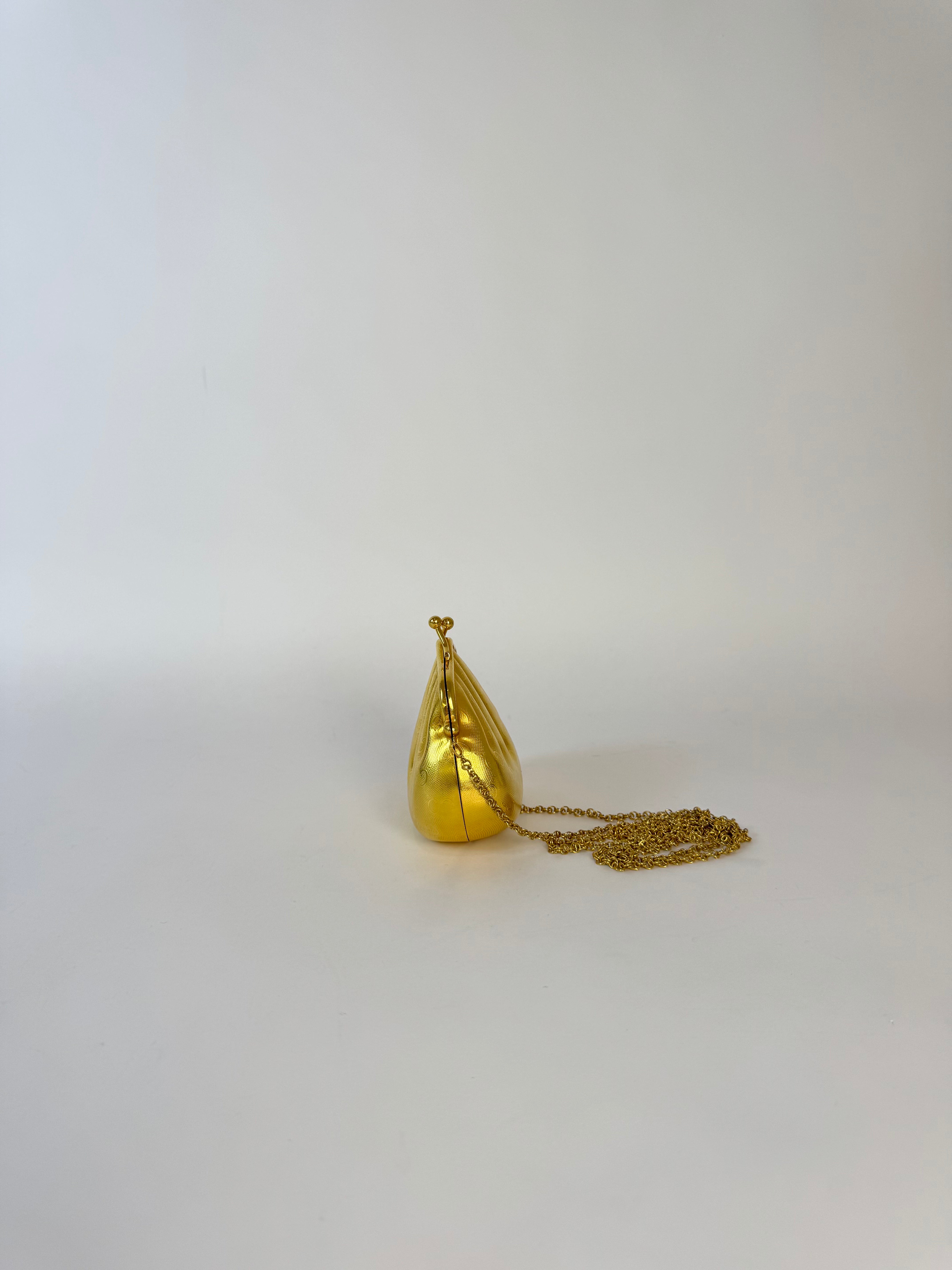 Gucci Gold Shell Clutch Rare Collector’s Piece