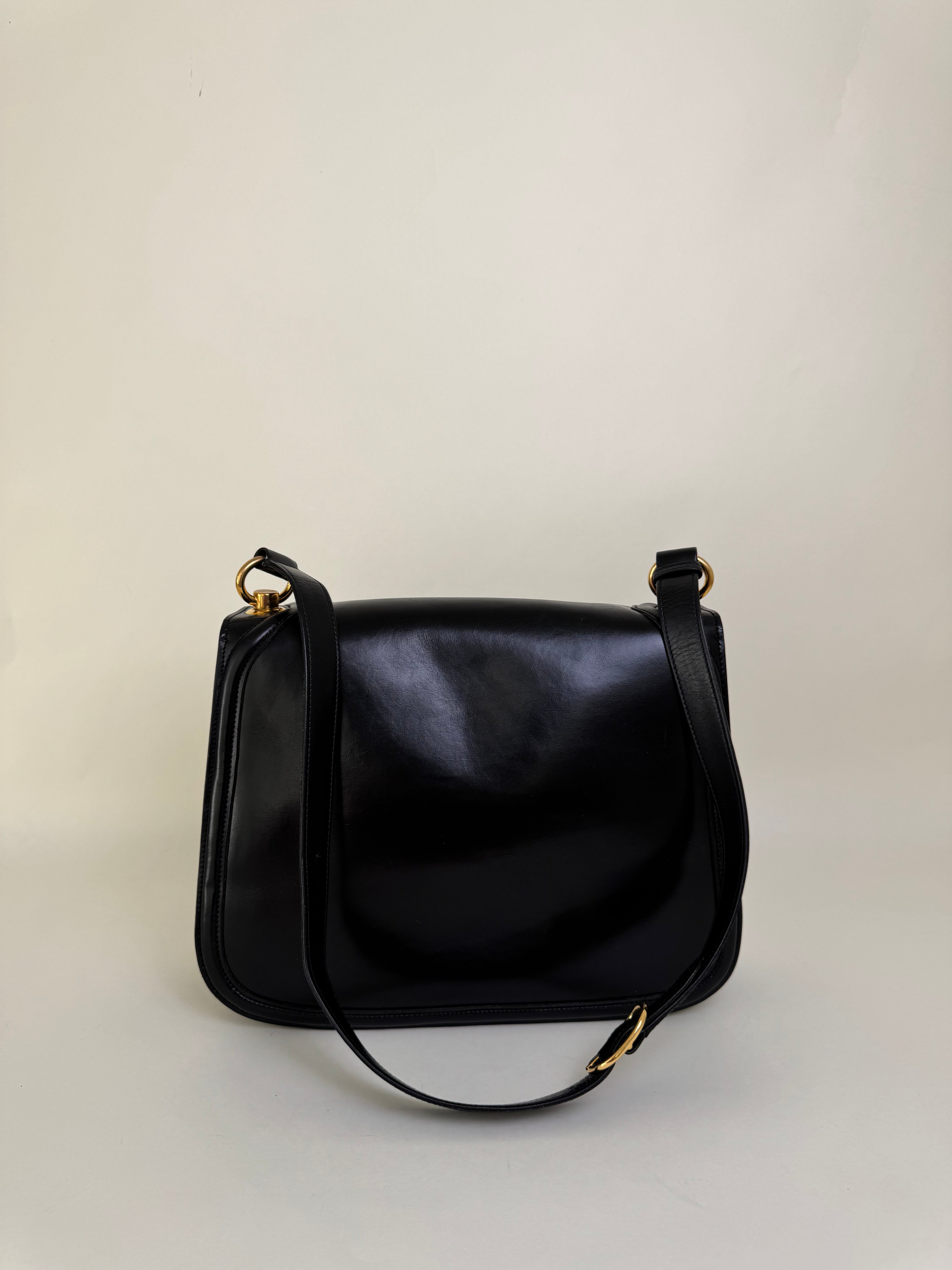 Gucci Black Leather Shoulder Bag Rare