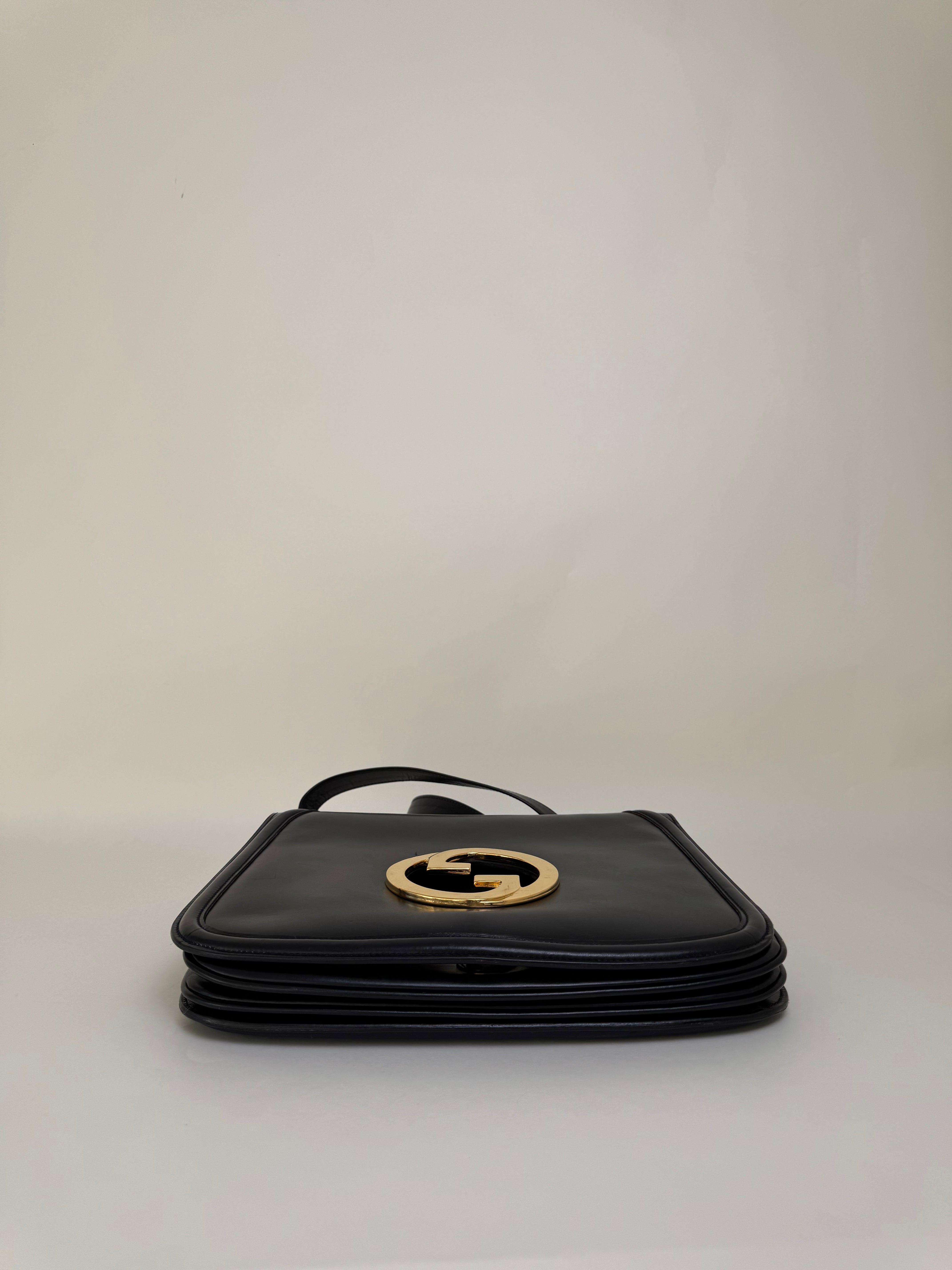 Gucci Black Leather Shoulder Bag Rare