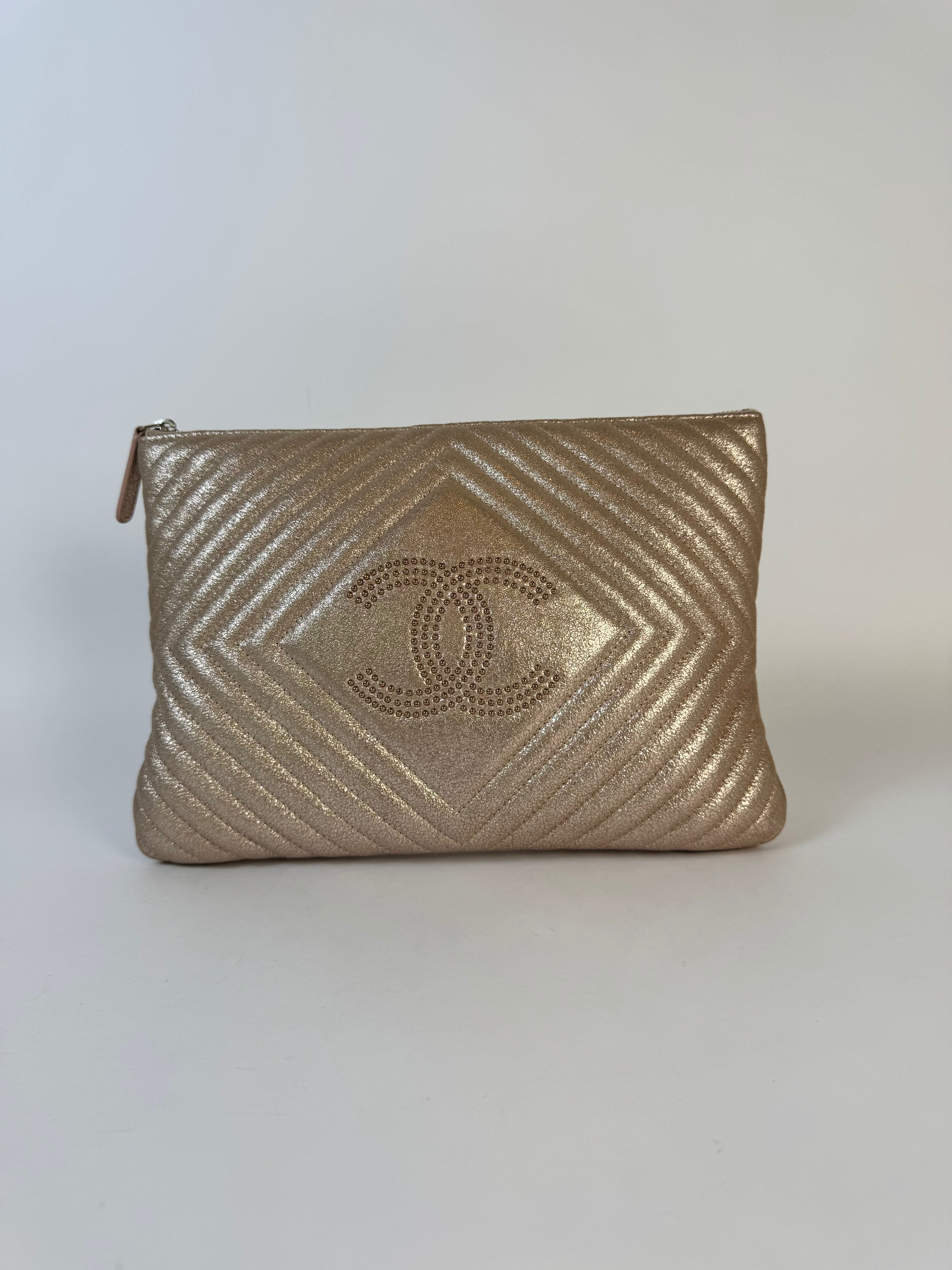 Chanel Chevron Clutch