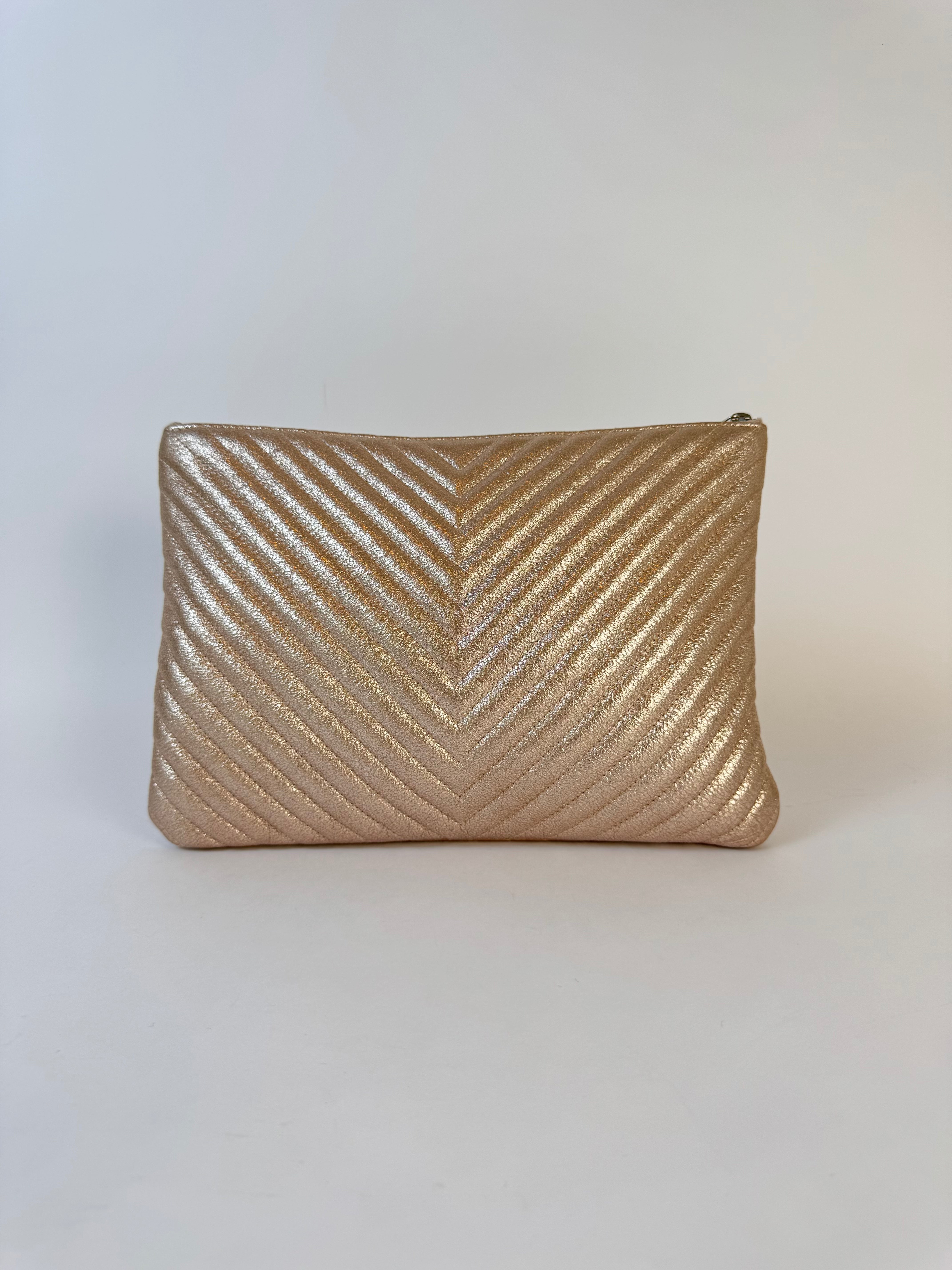 Chanel Chevron Clutch