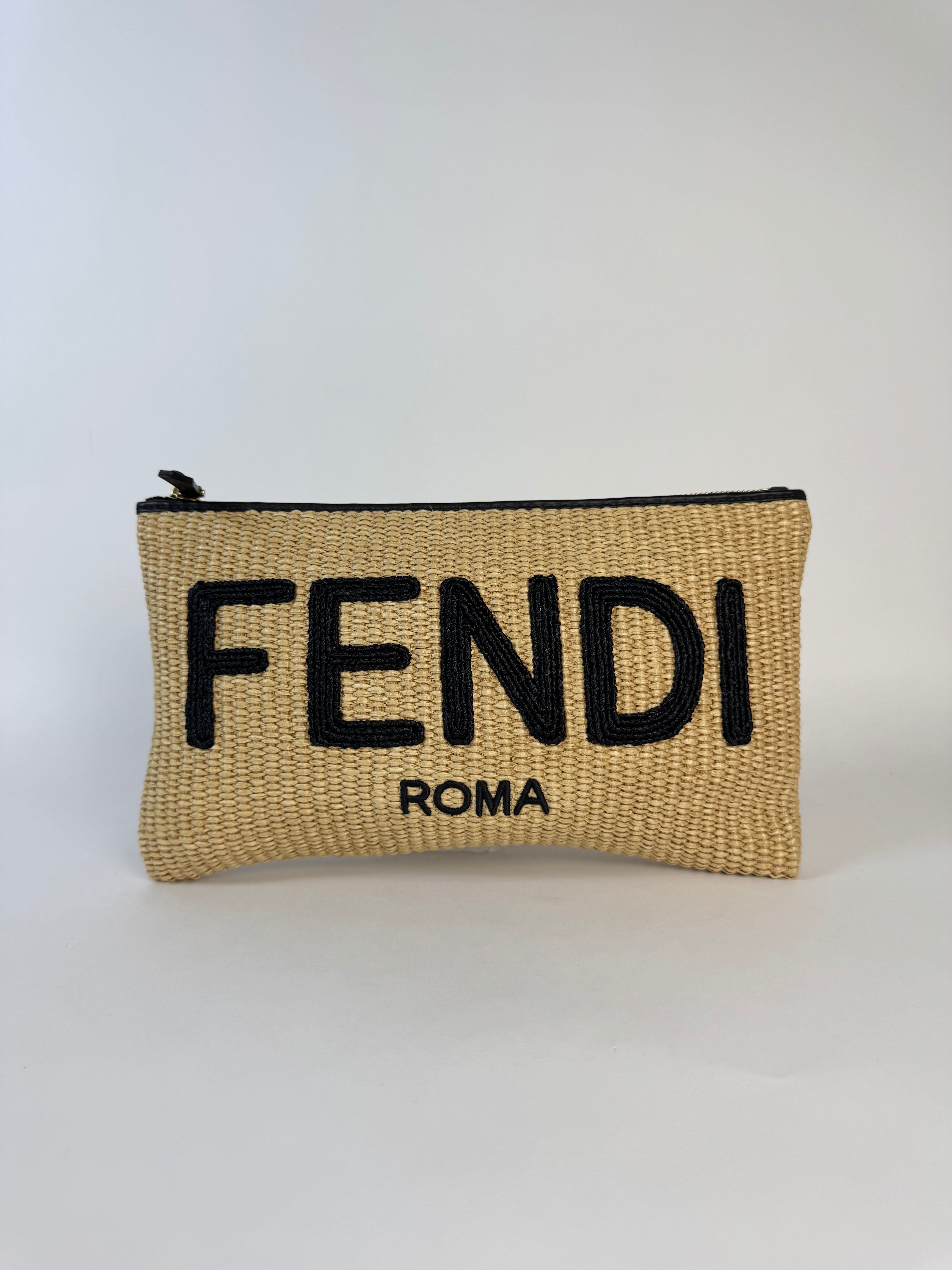 Fendi Raffia Clutch