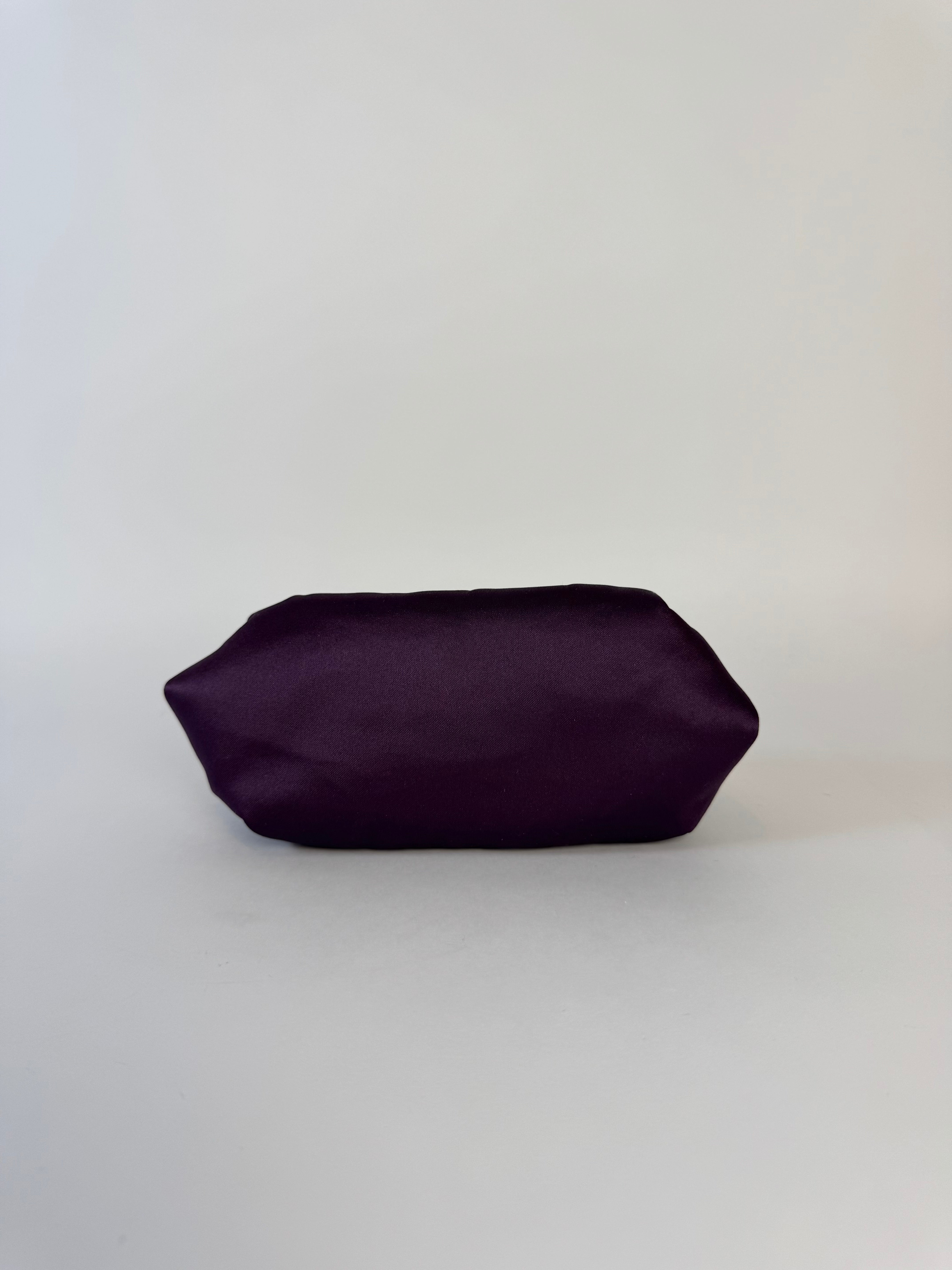 Versace Vintage Purple Satin Evening Bag