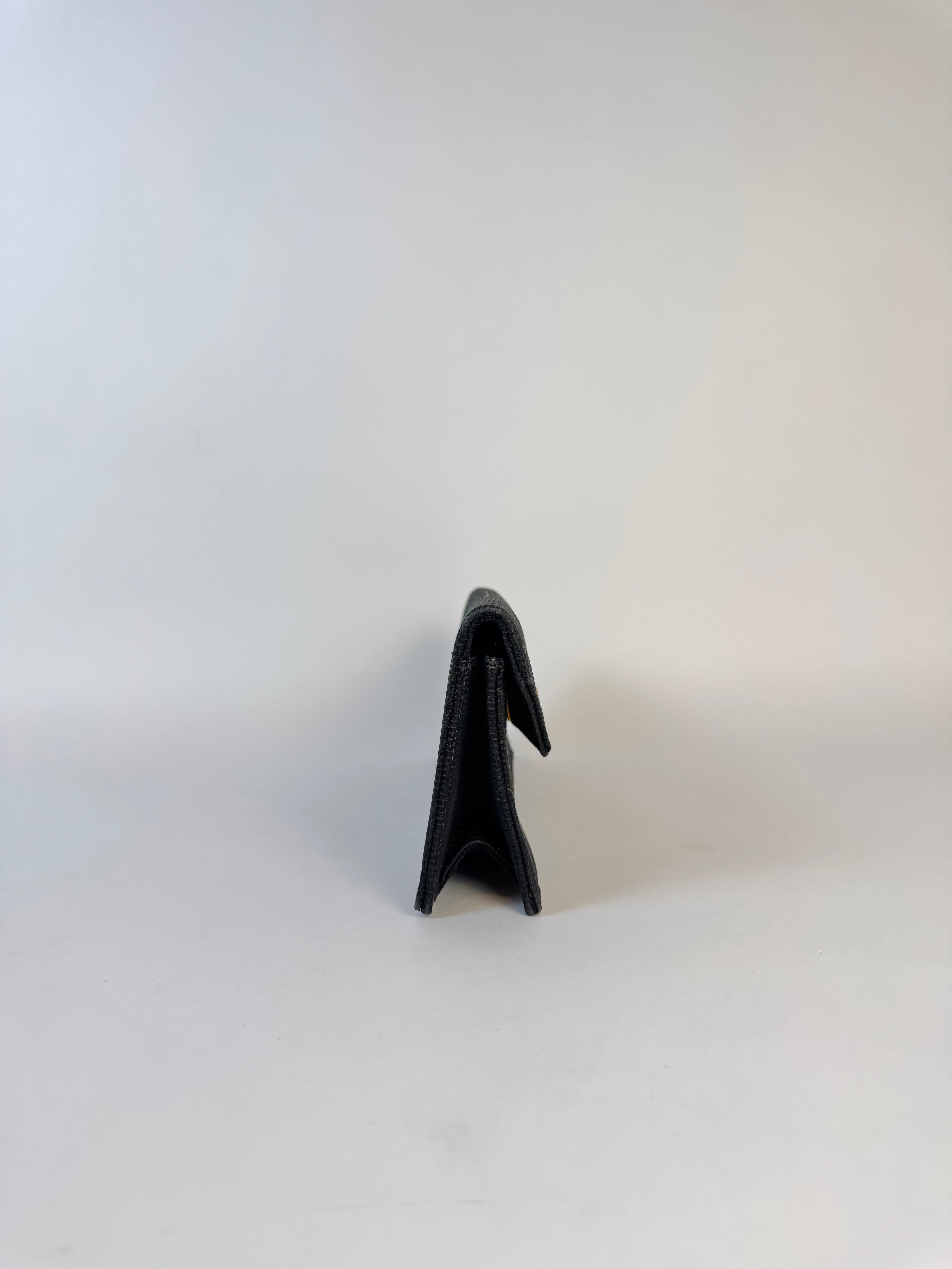 Chanel Vintage Black Satin Clutch Rare