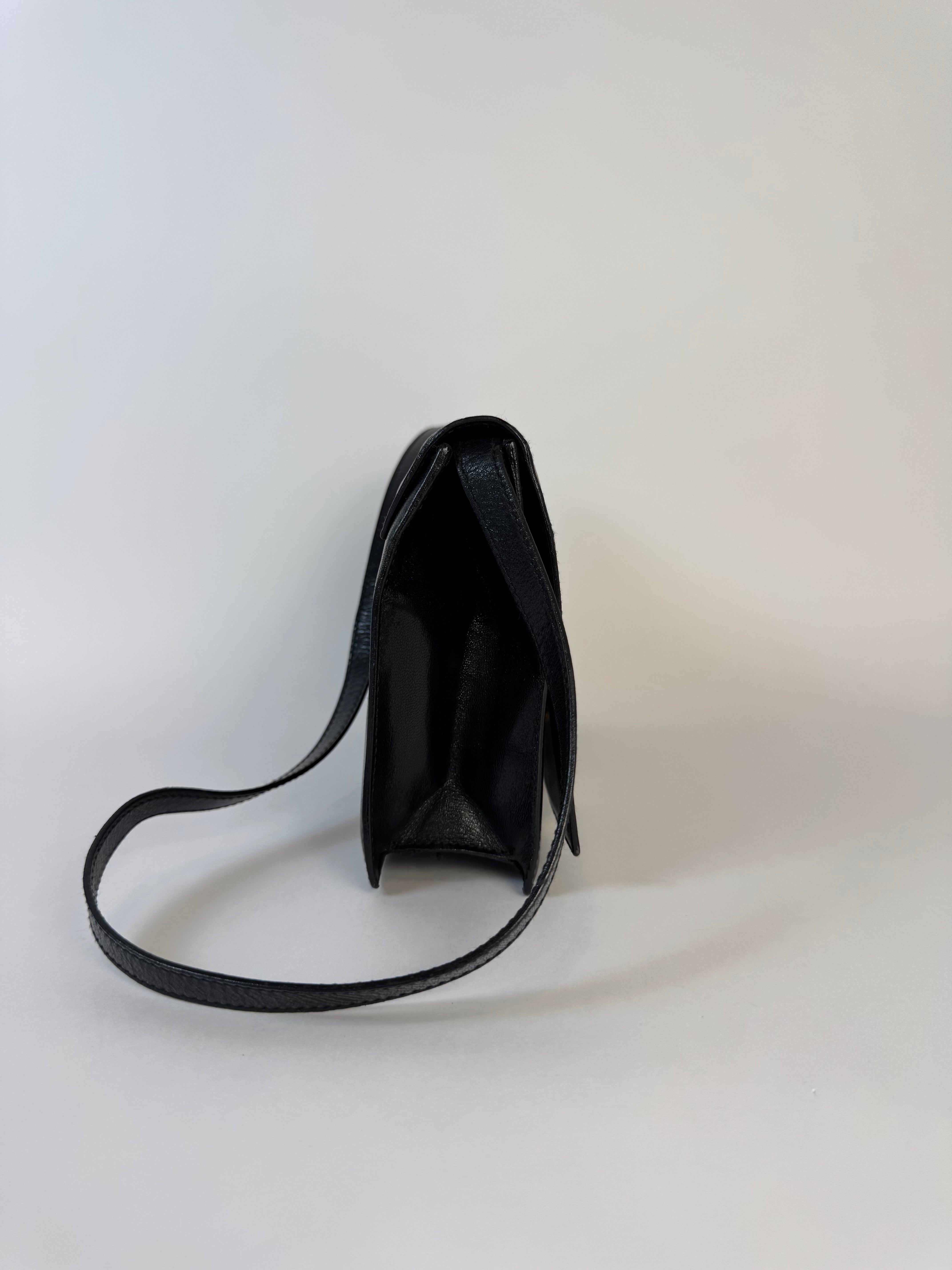 Gucci Tom Ford Black Leather Shoulder Bag