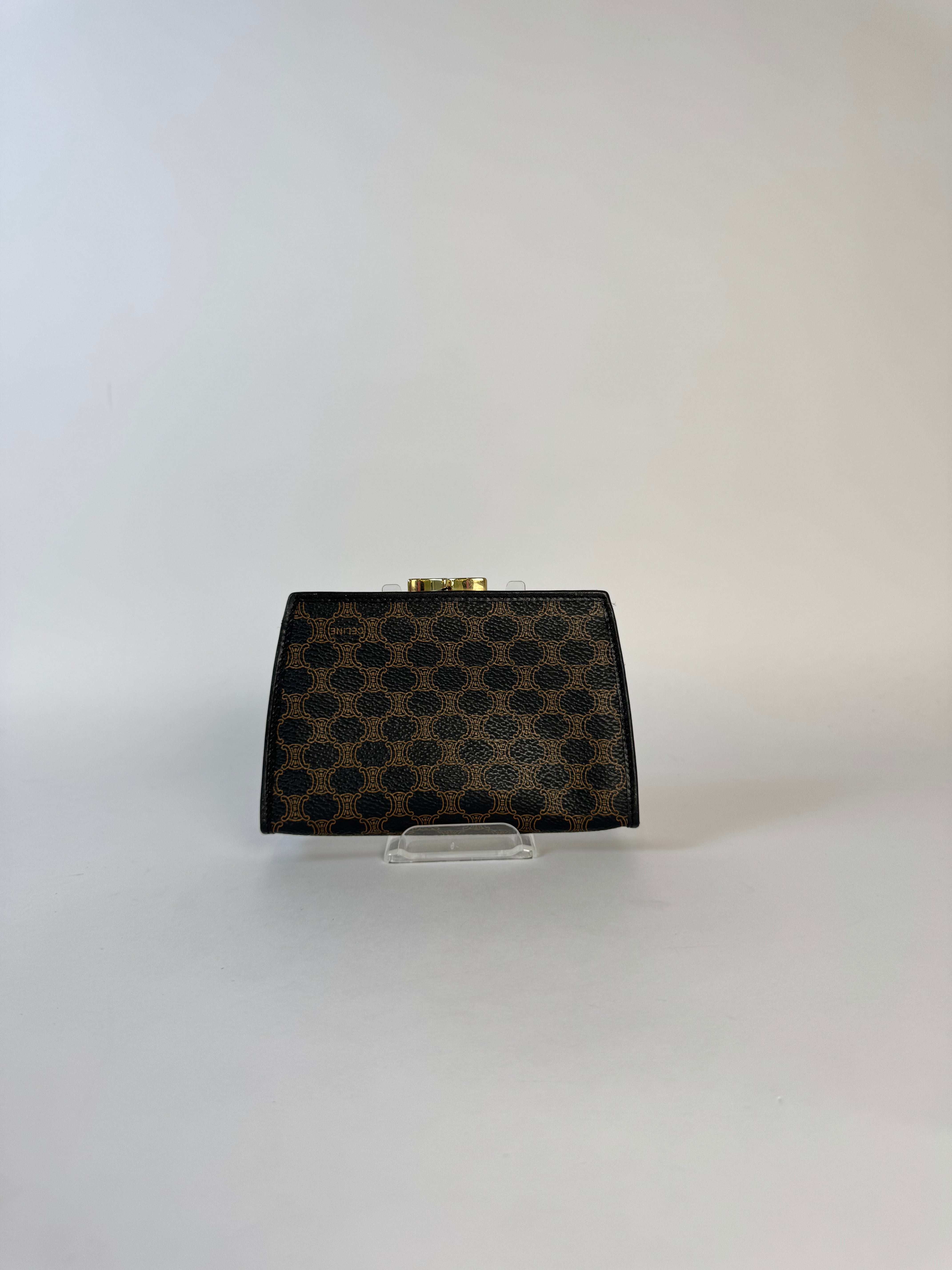 Celine Macadam Black Clutch Mini