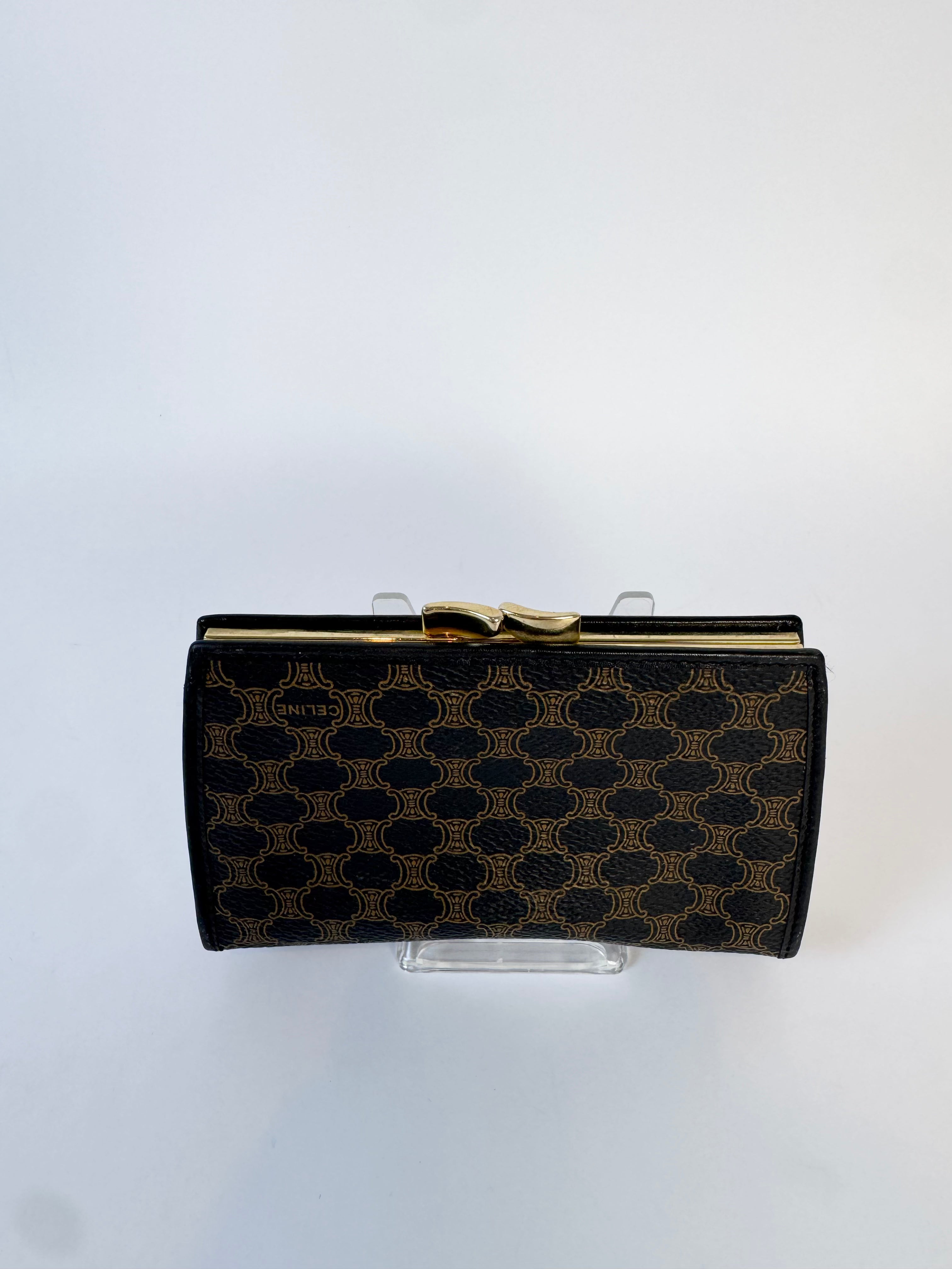 Celine Macadam Black Clutch Mini