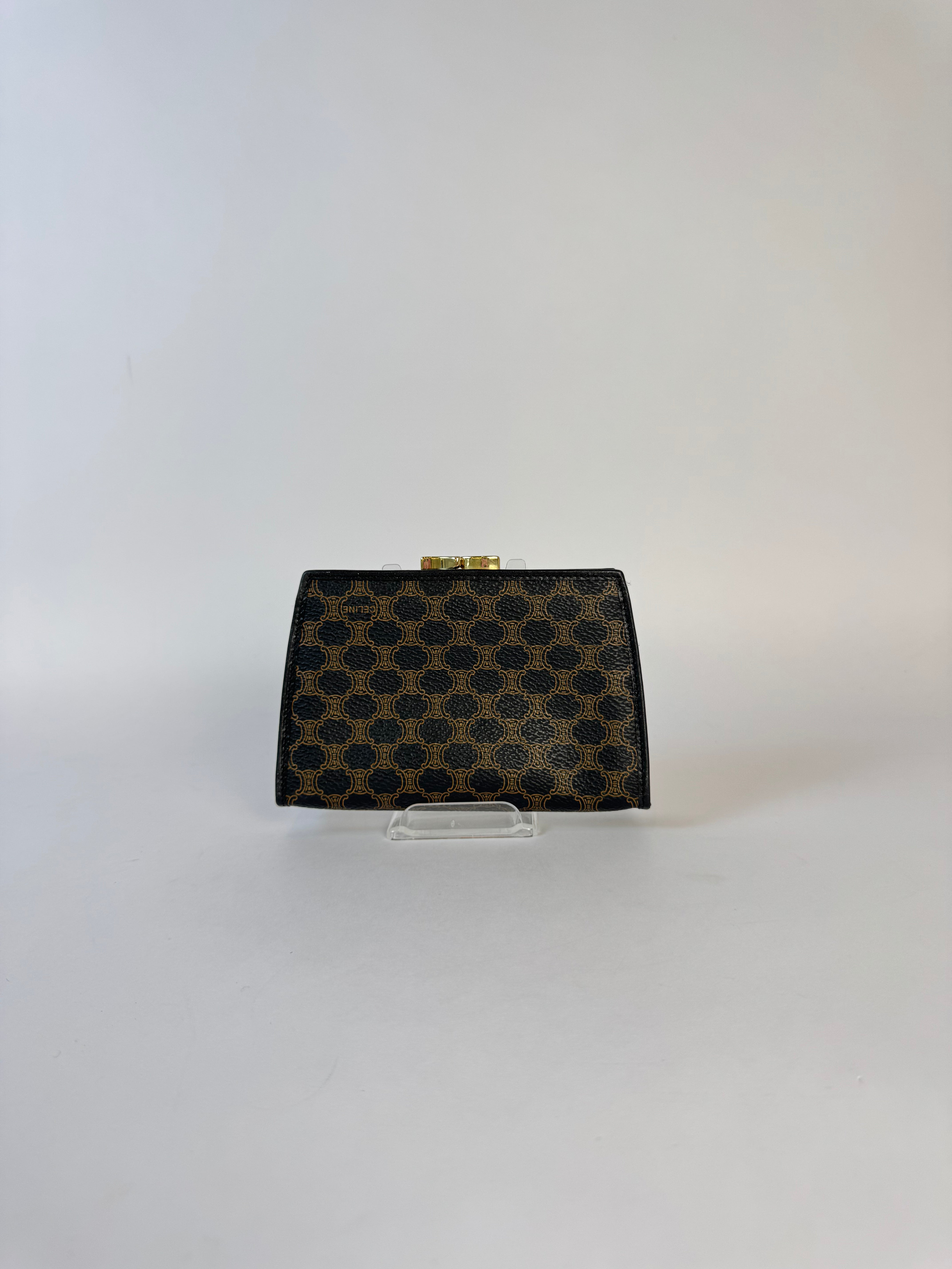 Celine Macadam Black Clutch Mini
