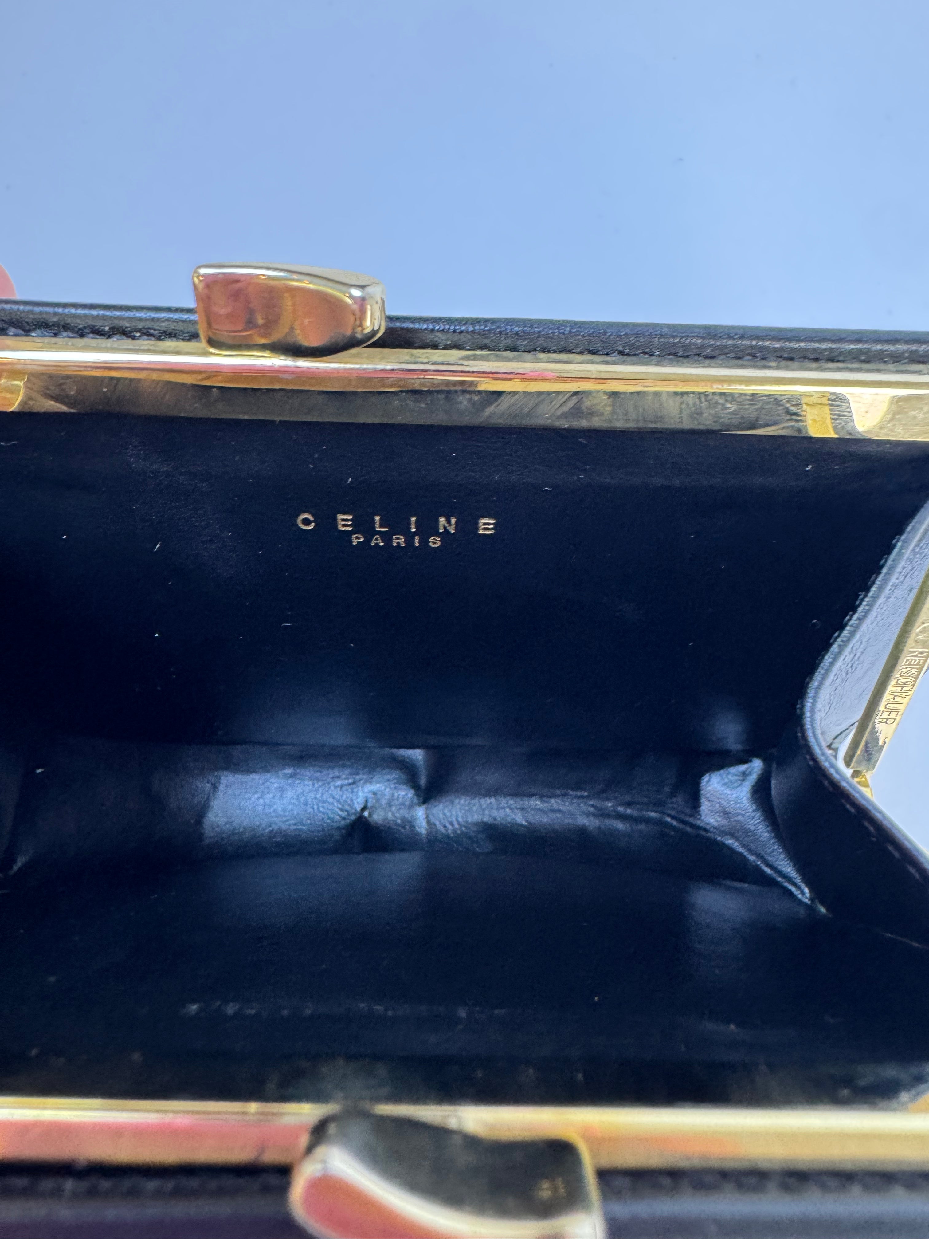 Celine Macadam Black Clutch Mini