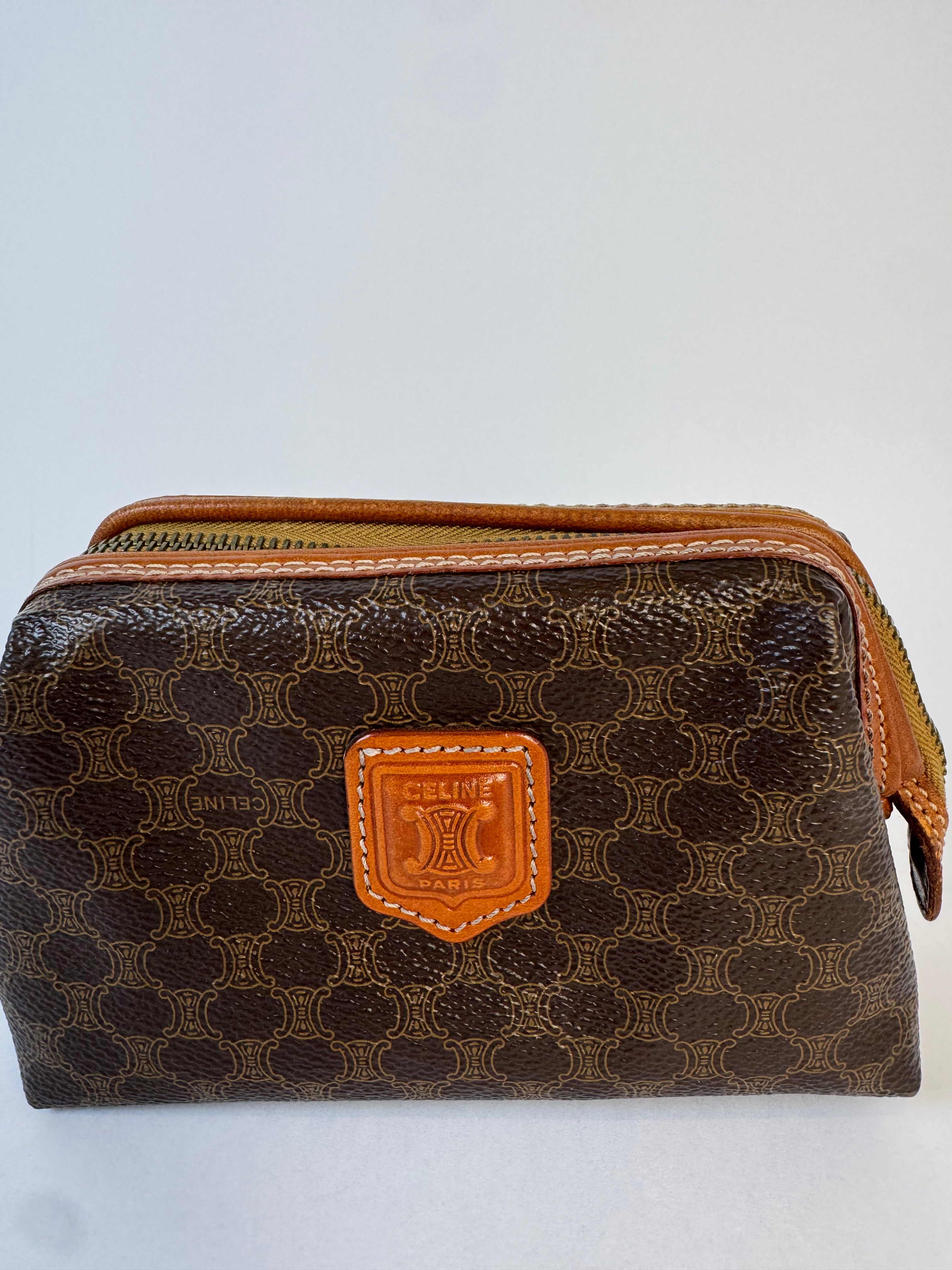 Celine Macadam Brown Pouch Mini