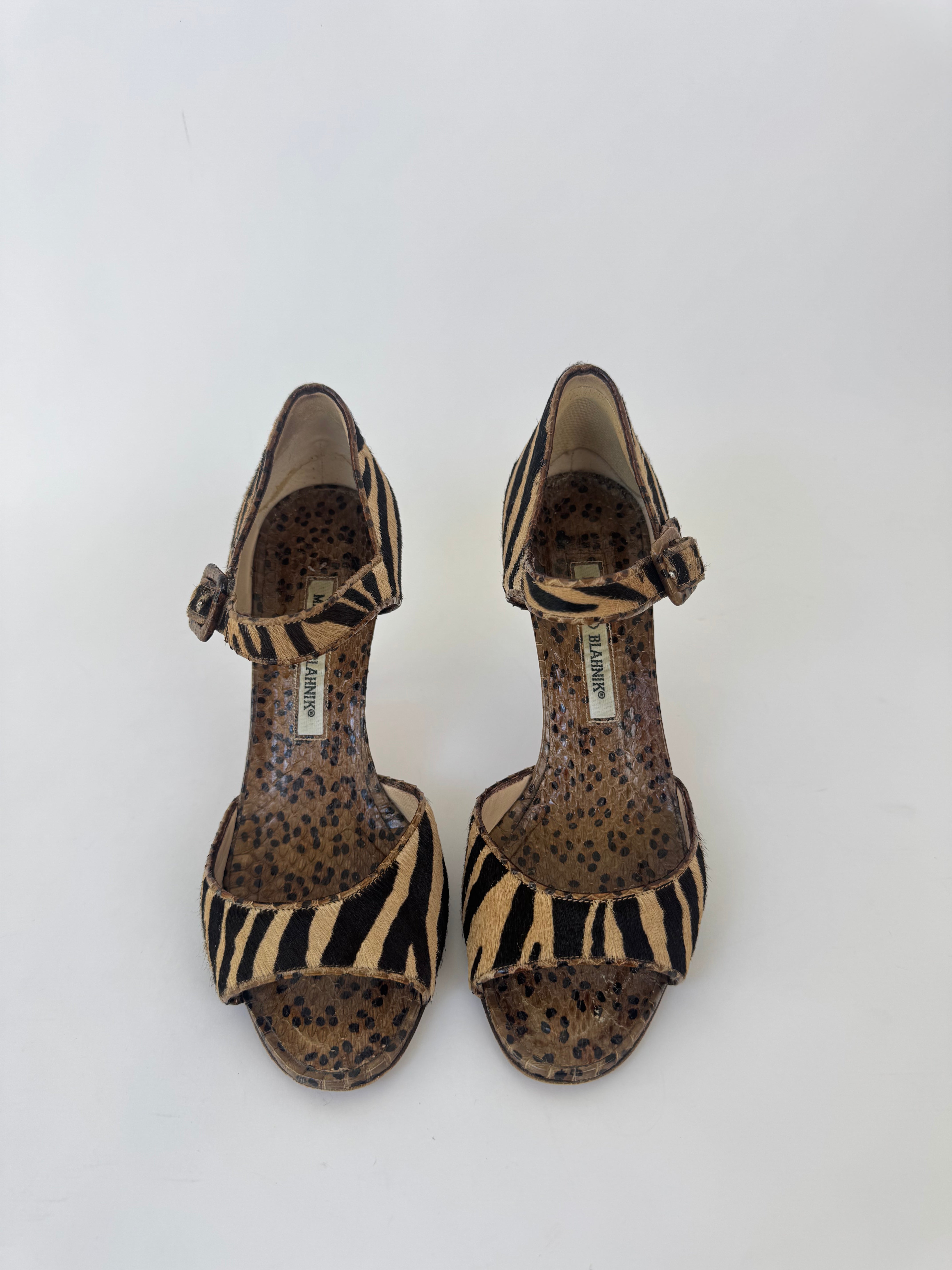 Manolo Blahnik Zebra Heels - 37.5