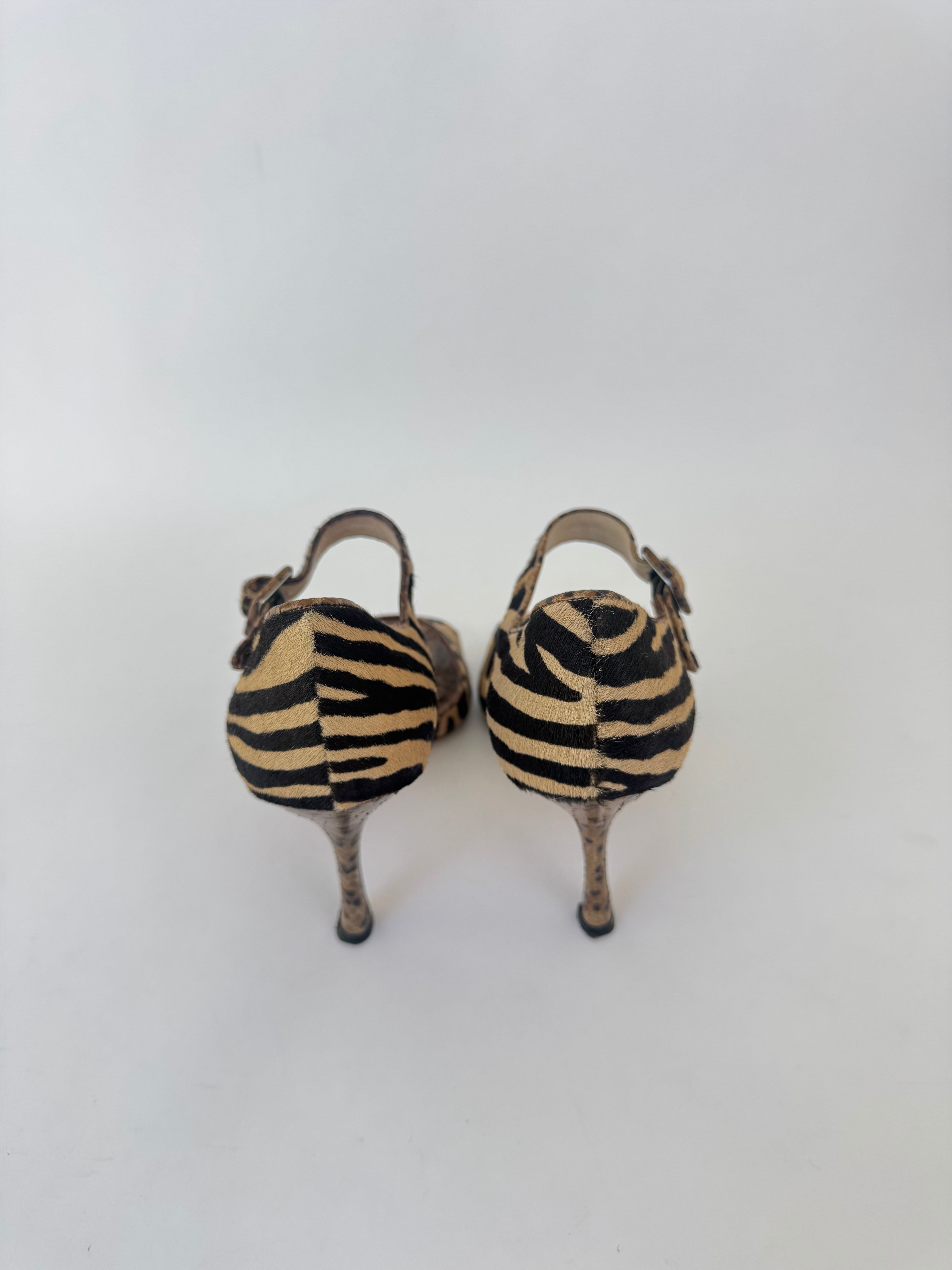 Manolo Blahnik Zebra Heels - 37.5