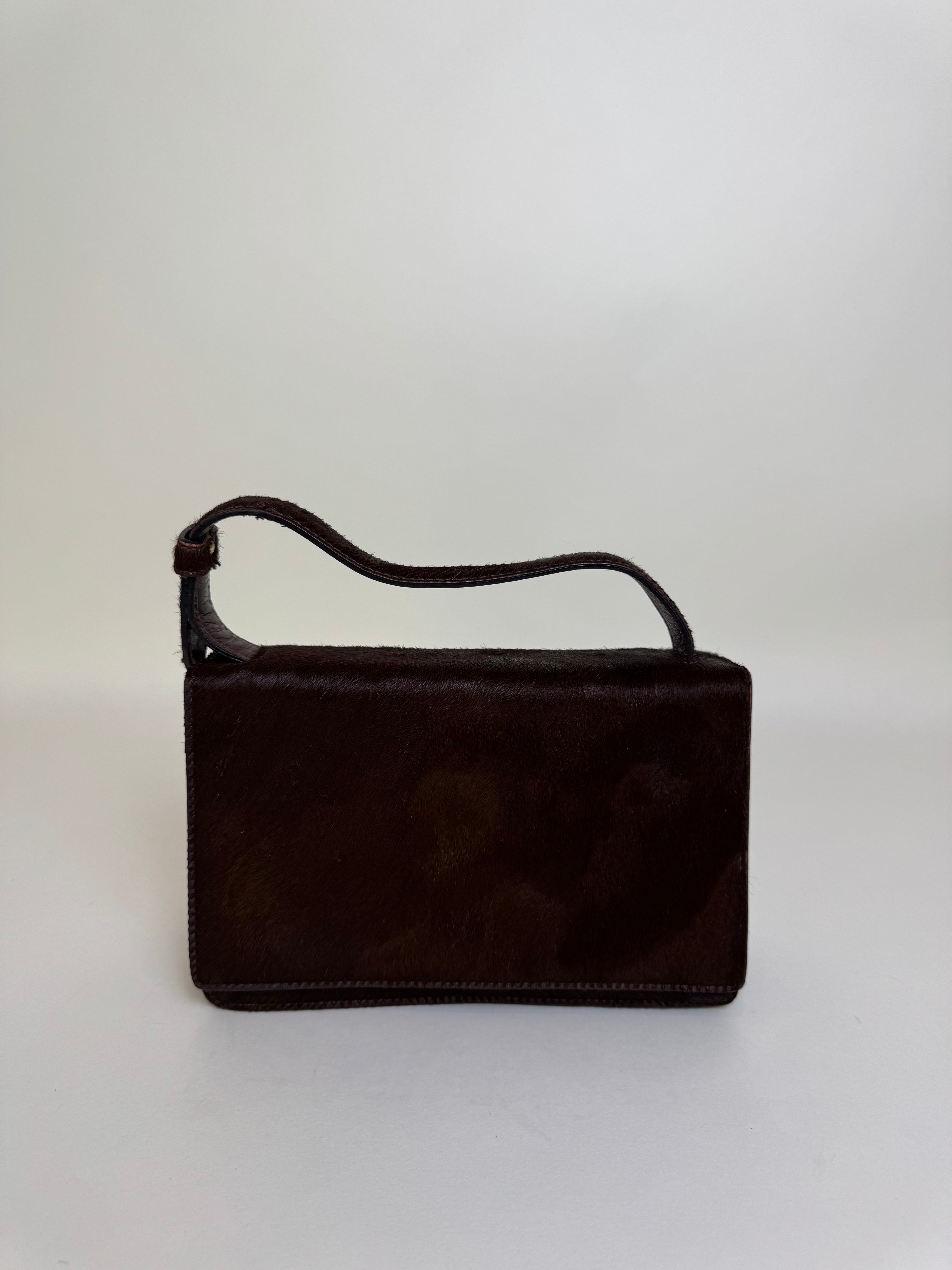 Prada Pony Hair Brown Handbag