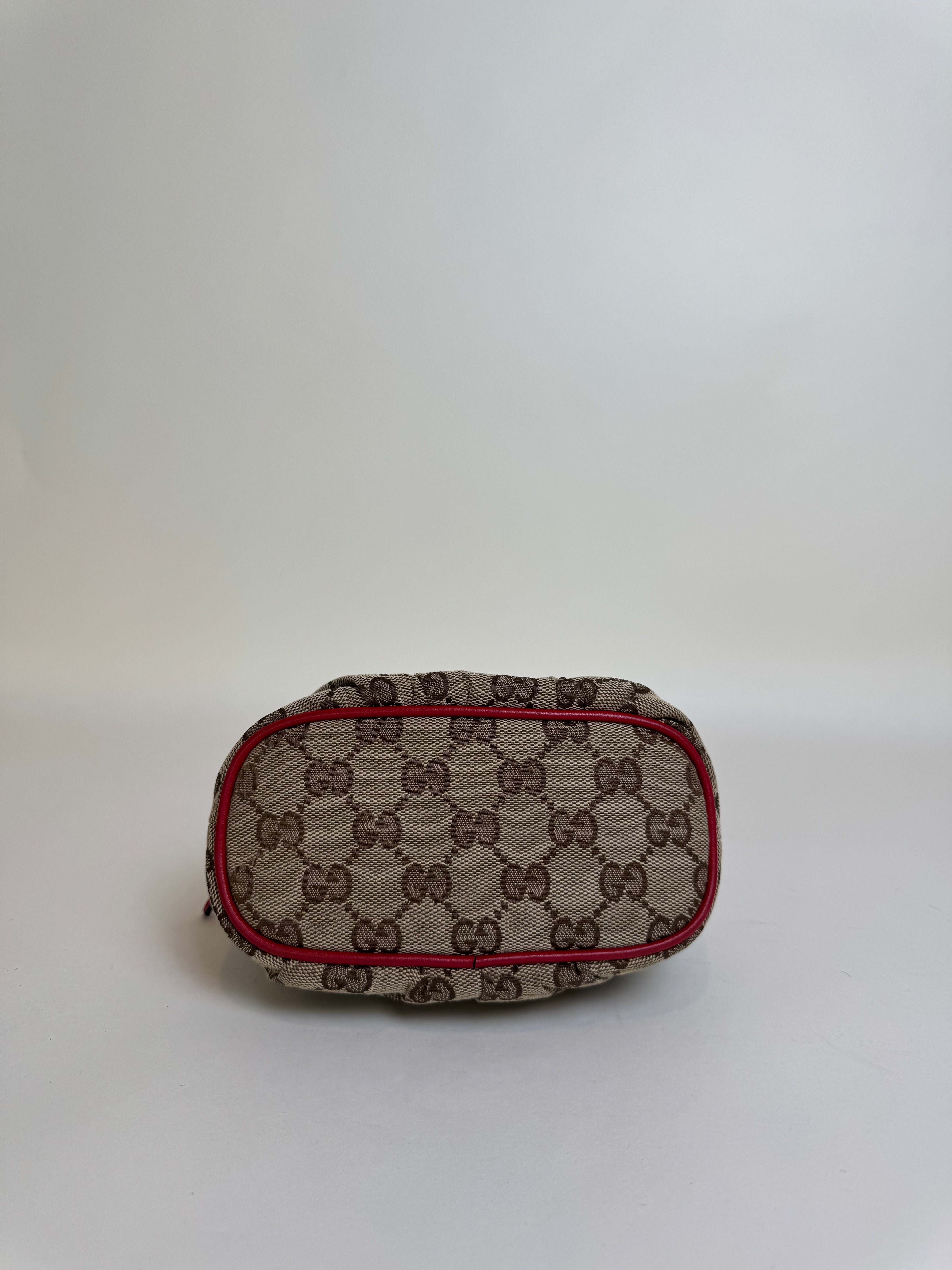 Gucci GG Canvas Ribbon Pouch Mini