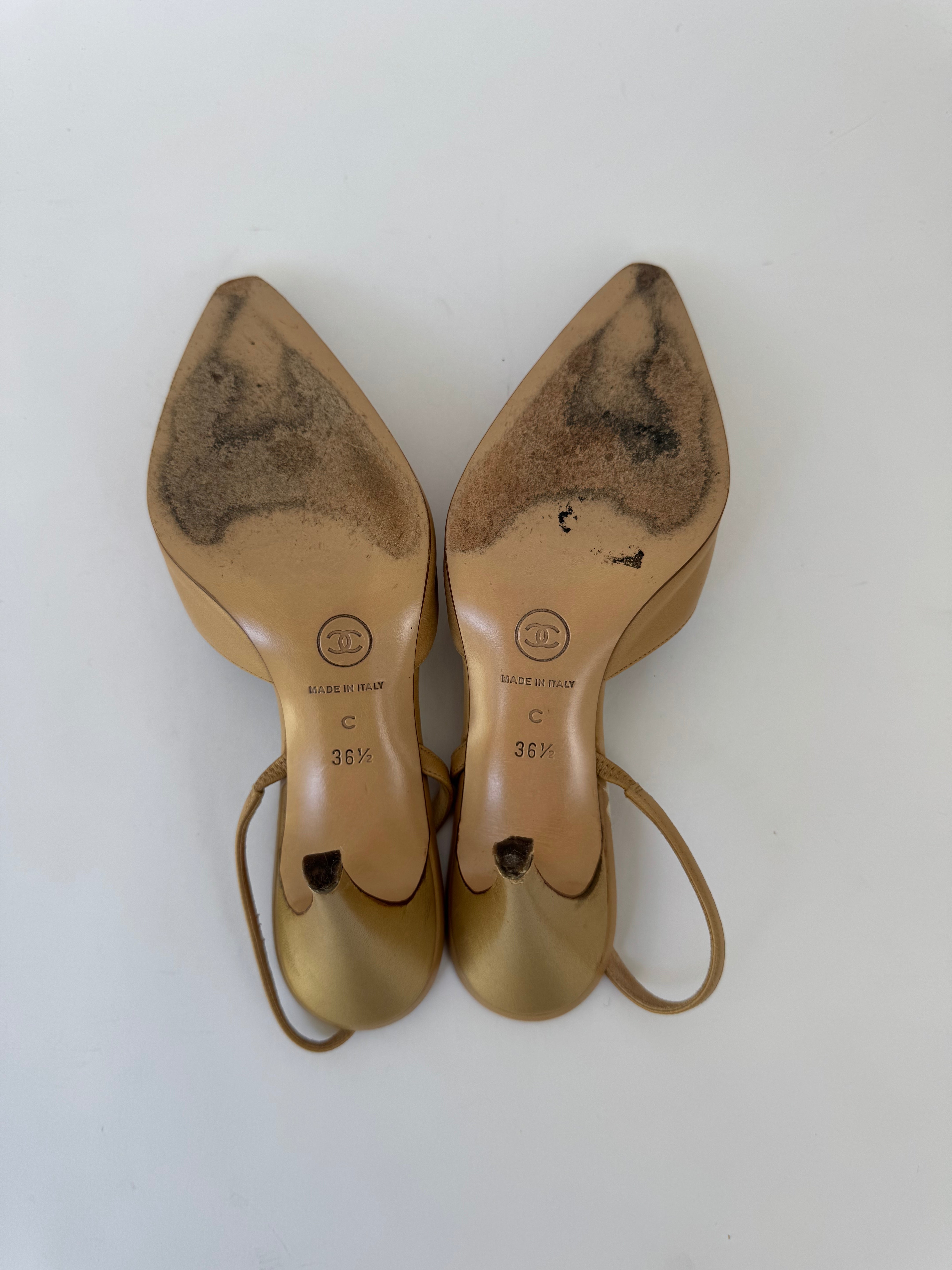 Chanel Vintage Slingback Pumps - 36.5