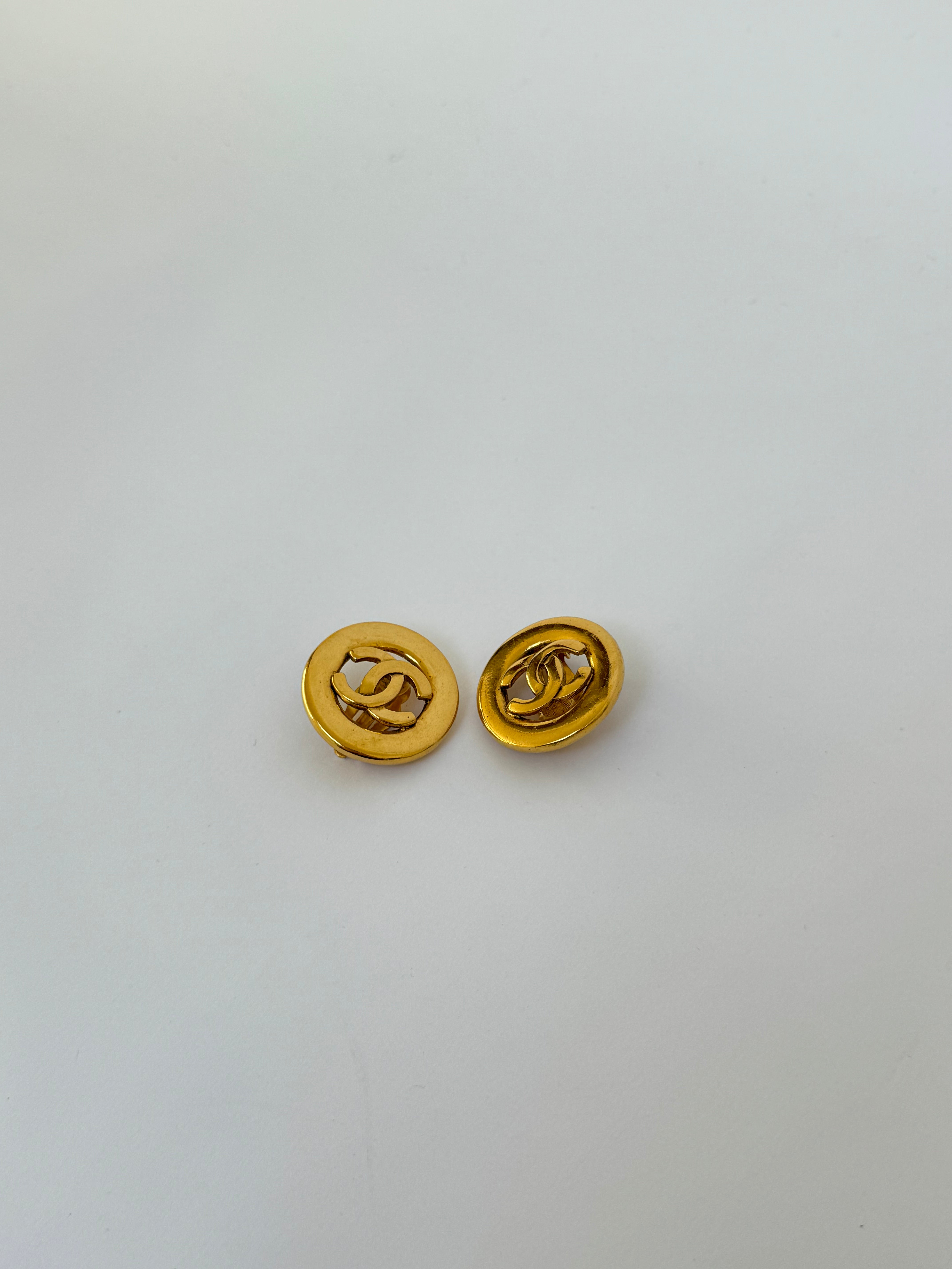 Chanel Vintage Gold-Plated Earrings