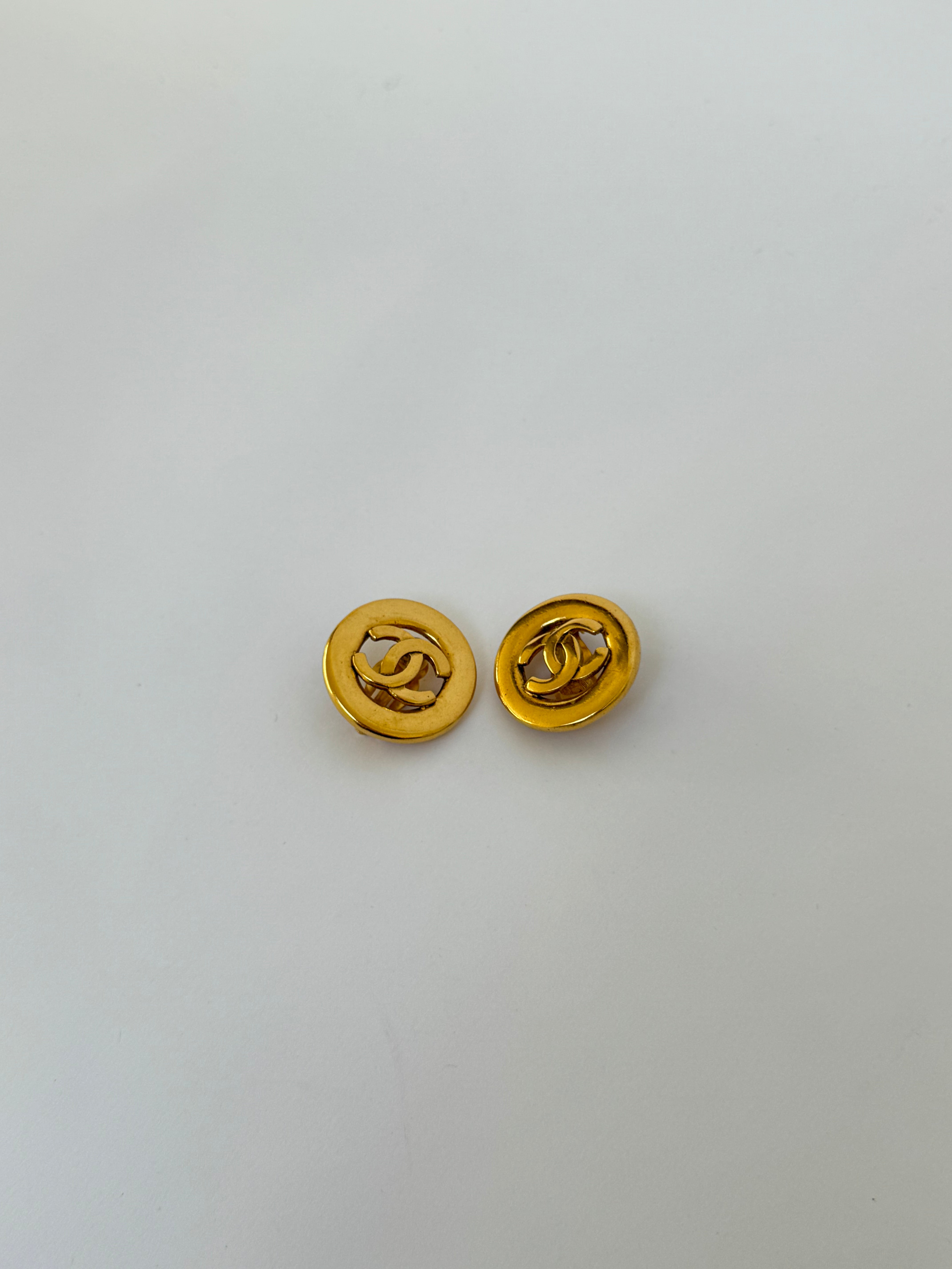 Chanel Vintage Gold-Plated Earrings