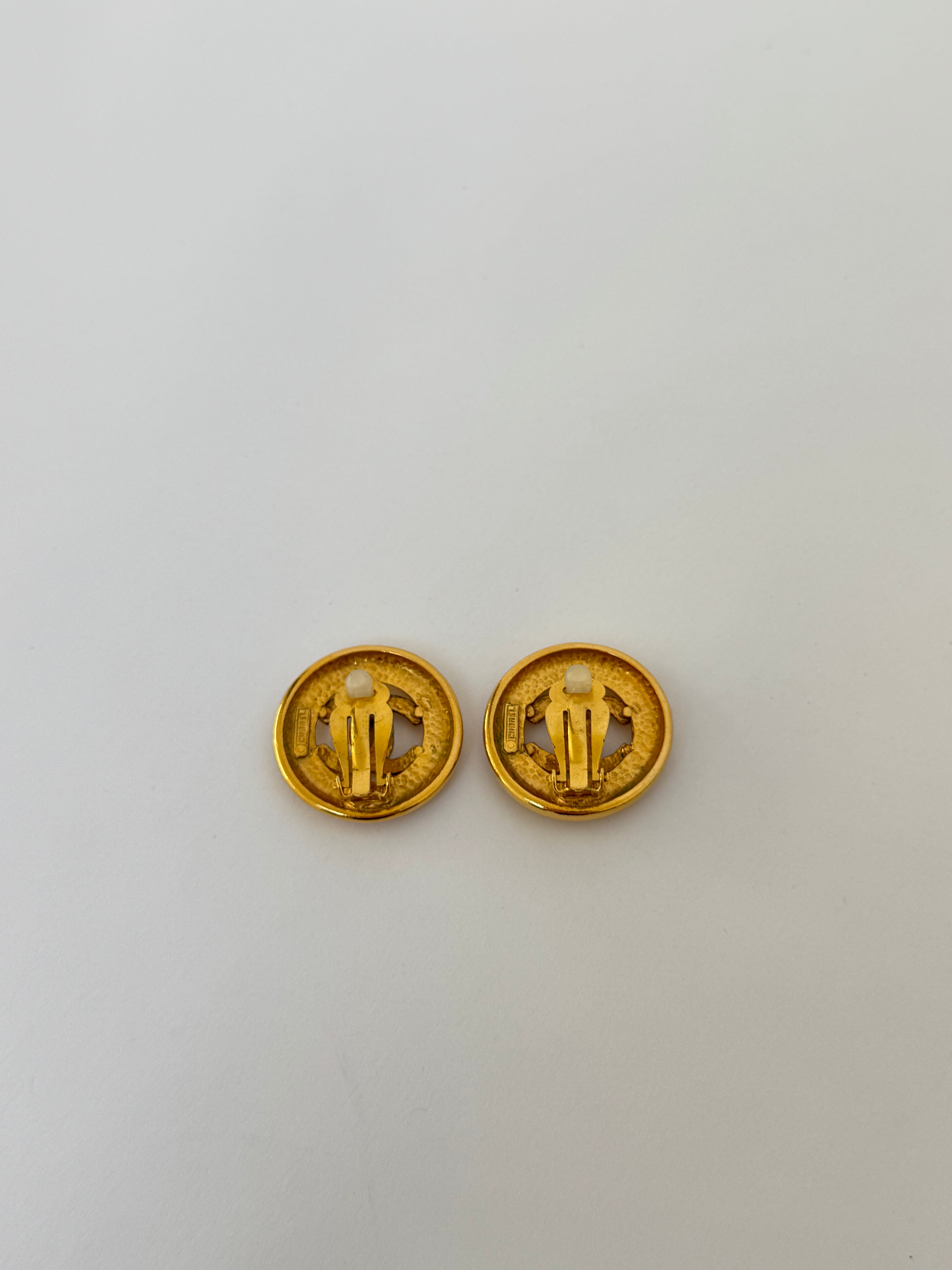 Chanel Vintage Gold-Plated Earrings